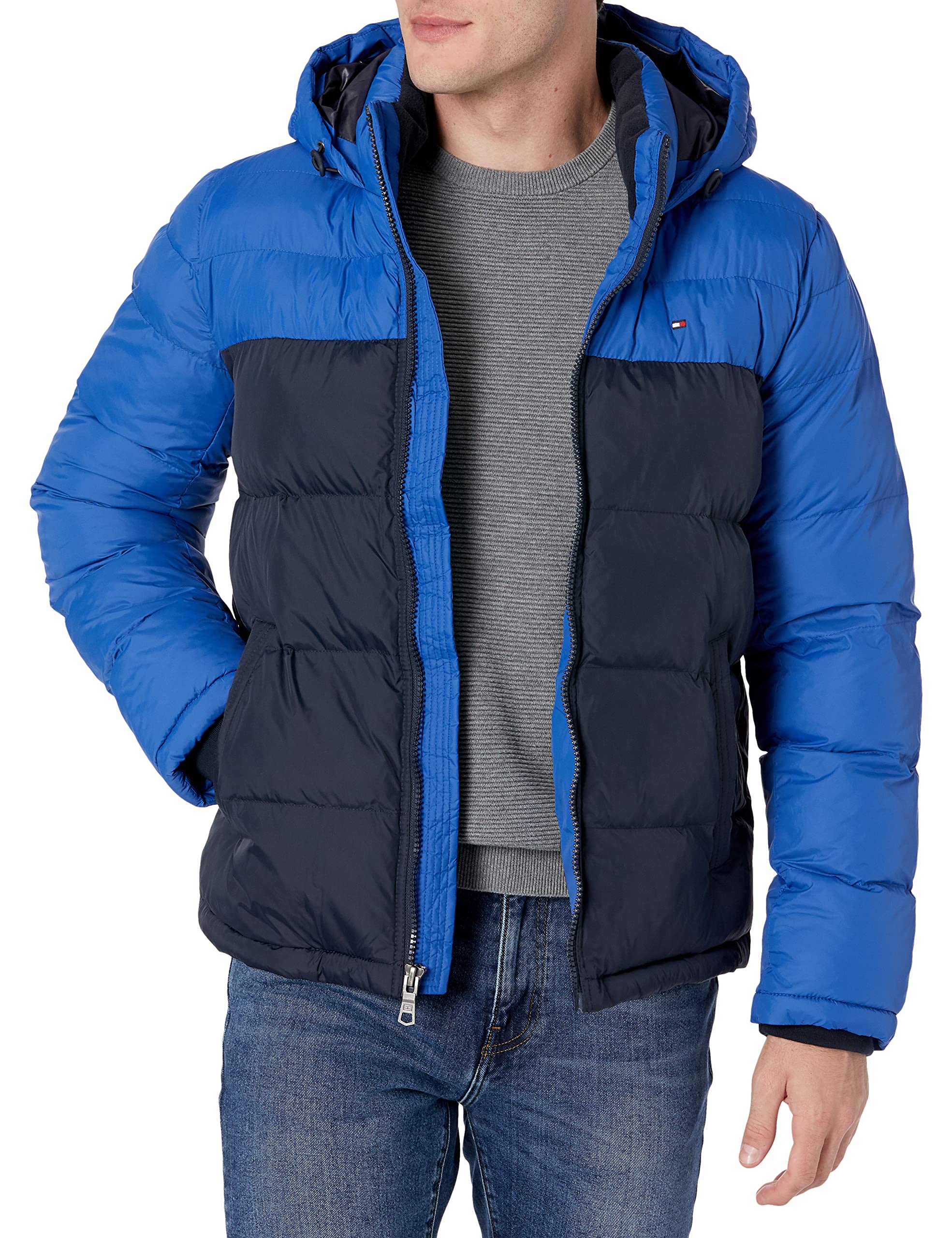 Tommy Hilfiger Men's Insulated Midlength Quilted Puffer Jacket with