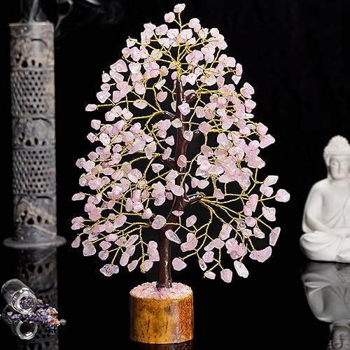 Miniatura 3 de Árbol de cuarzo rosa  Piedra preciosa  Feng Shui  Árbol de chakras  Cristal curativo  Árbol del dinero  Energía positiva  Árbol de la vida