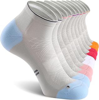 CS CELERSPORT Ankle Compression Running Athletic Socks for Men Women | 2/5 Pack Plantar Fasciitis Socks for Flying Neuropathy Pain Relief with Arch Ankle Support