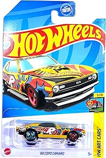 COPO Camaro - '68 - Yellow - HW Art Cars 5/10-2023 - Mint/NrMint - Ships Bubble Wrapped in a Correct Size Box