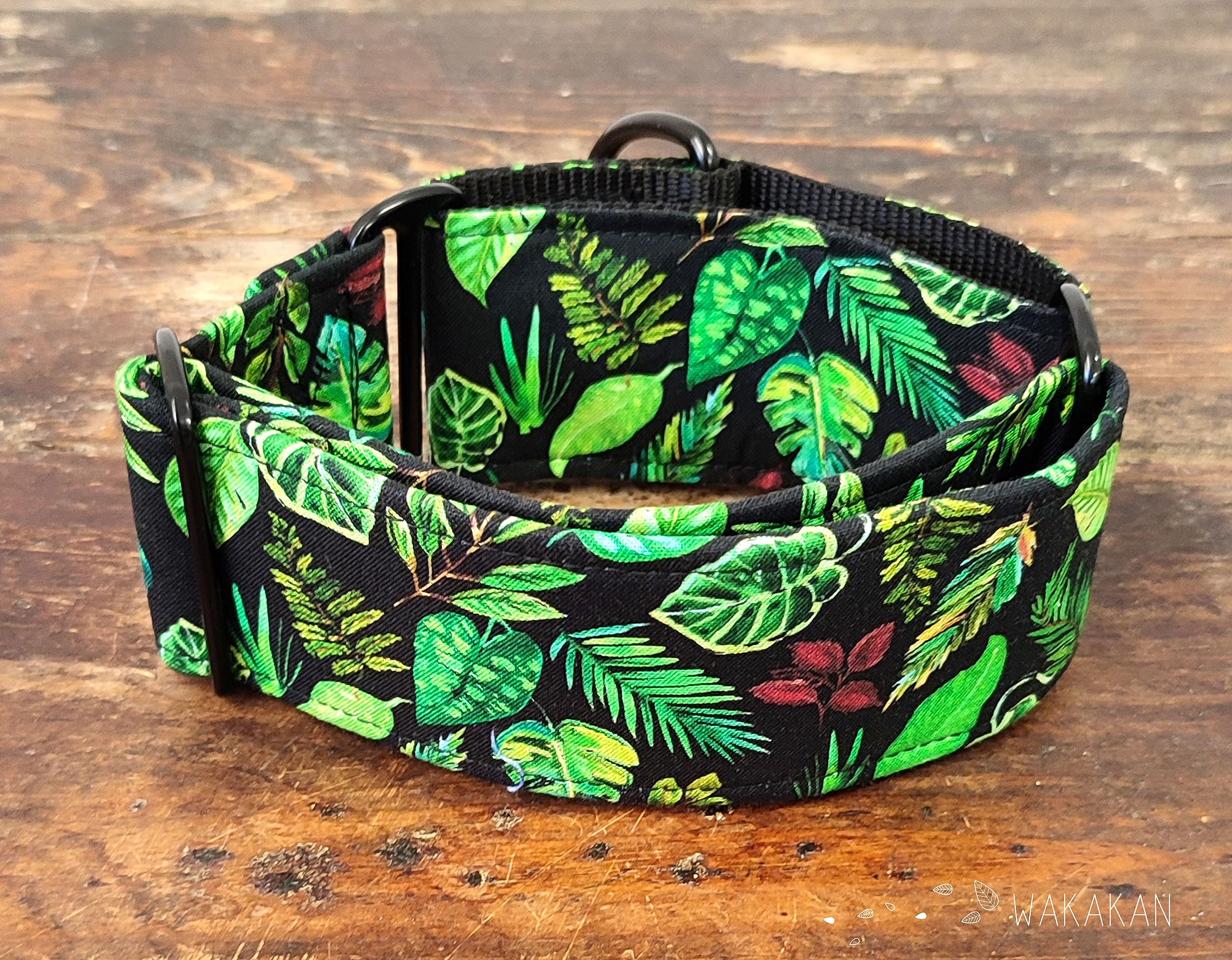 Collar Martingale Para Perro: Rainforest, Hecho a Mano en España por Wakakán