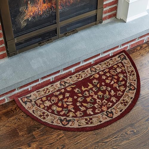 Miniatura 2 de Uniflame Endless Summer R-2000 - Alfombra de 44 pulgadas acabado rojobeige protege el suelo del calor las ascuas y las chispas