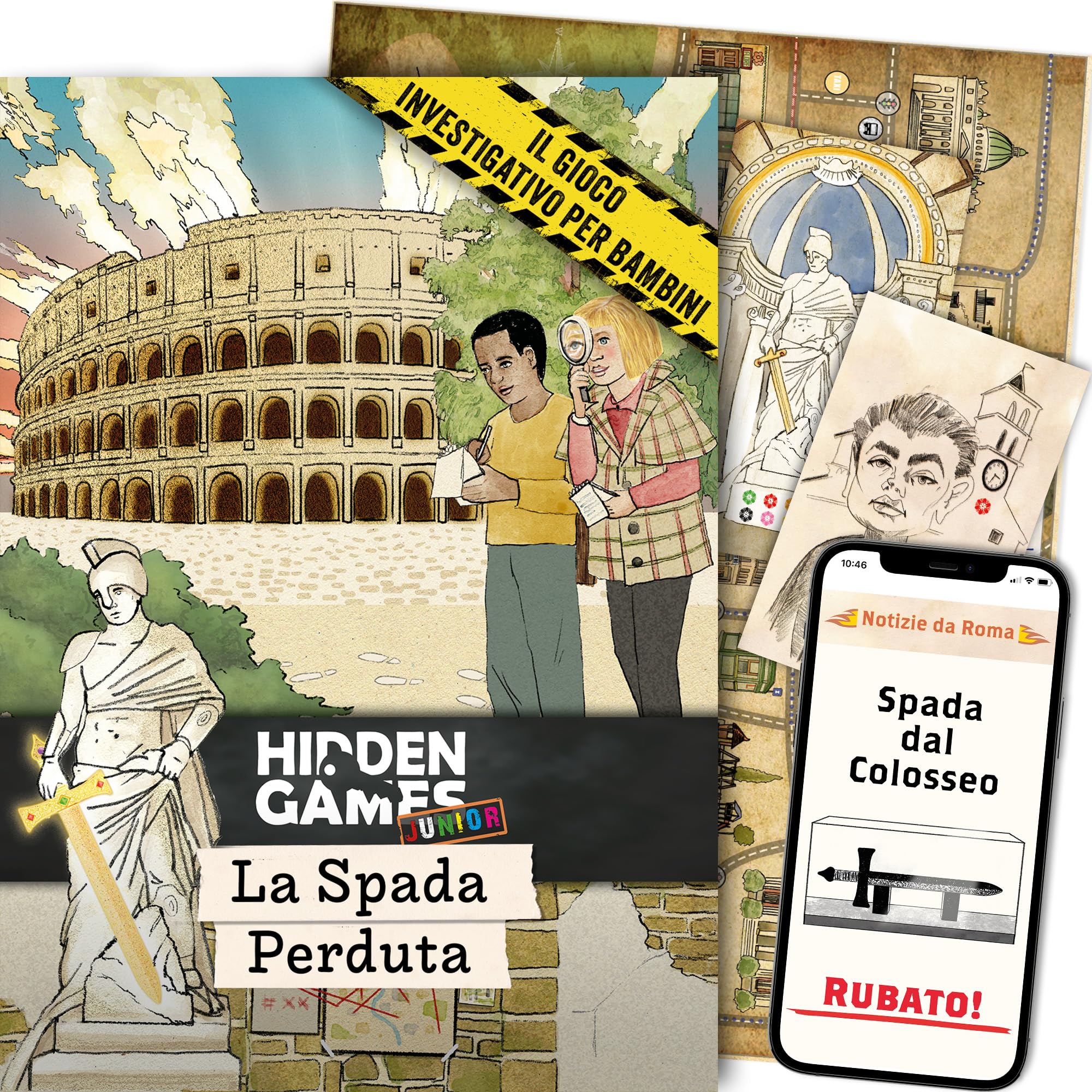 Hidden Games Luogo del Cato - La sword perduta - Italian - Realistic investigative game in Italian - Escape Room - Solve criminal cases and mysteries - Cases to solve