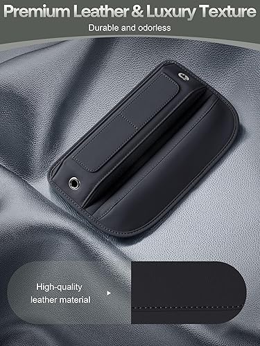 Miniatura 4 de Organizador de cuero de alta calidad para asiento de automóvil, organizador de consola central con ranuras para tarjetas para automóvil, SUV, camión