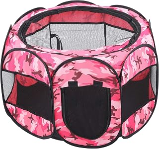 PEET Playpen Mesh Mesh Liry Accessure Corte para Gatos y Perros Camuflaje Rosa (XBD95 Color Camuflage M)