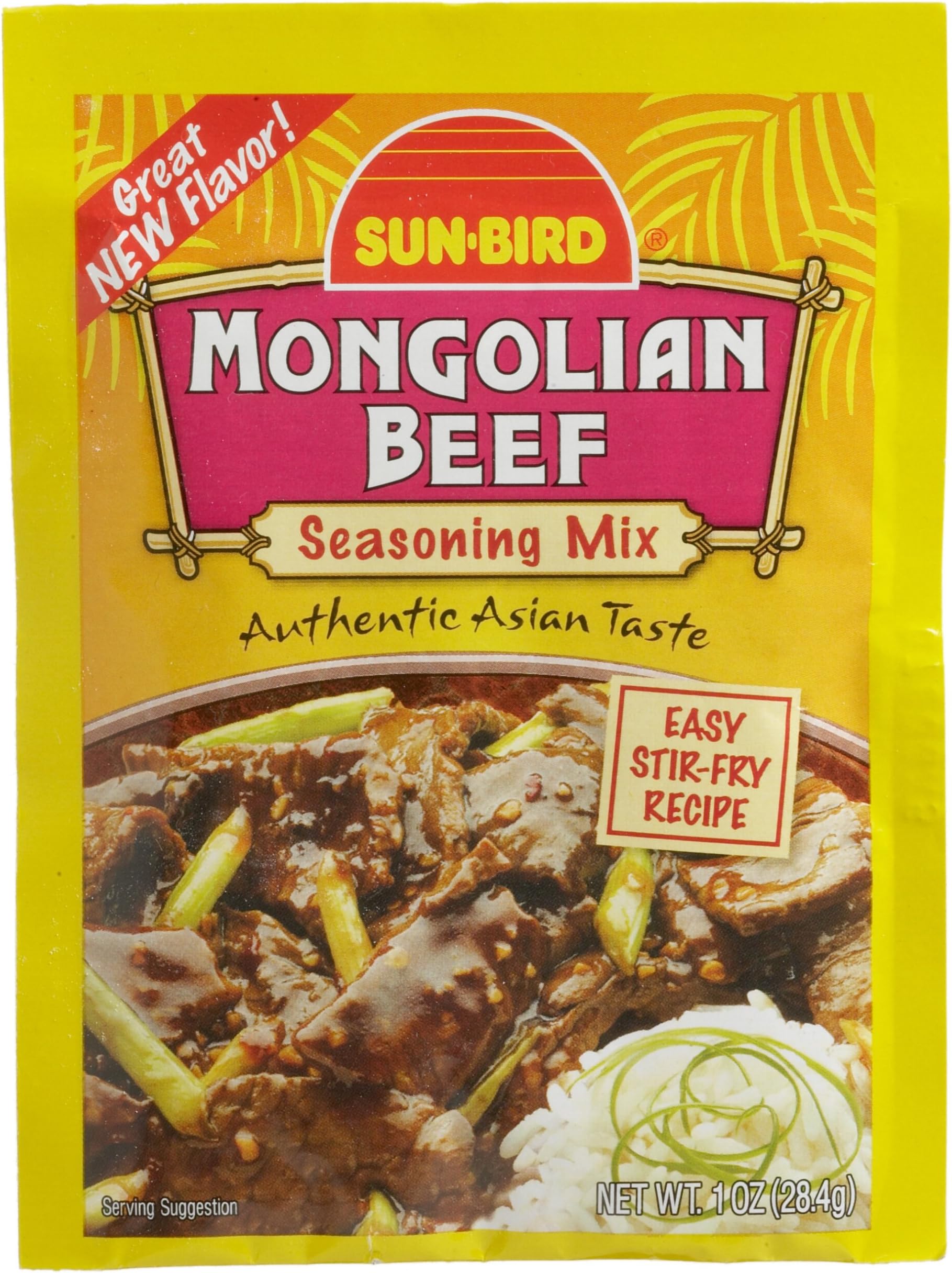 Sun Bird Seasoning Mix, Mongolian Beef, 1-Ounce Packets (Pack of 24)