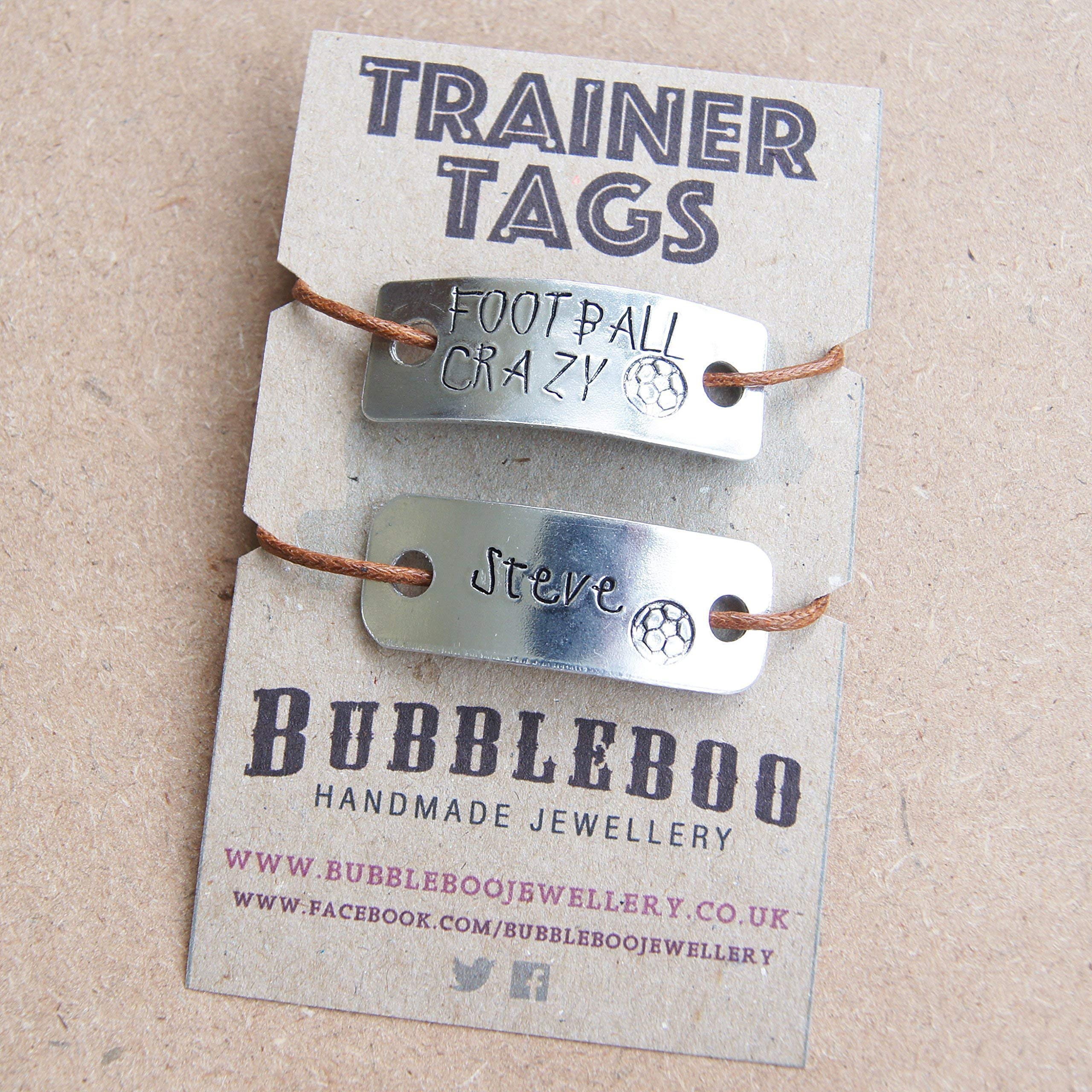 Personalised Trainer Tags A Pair Aluminium Shoelace Tags Lace
