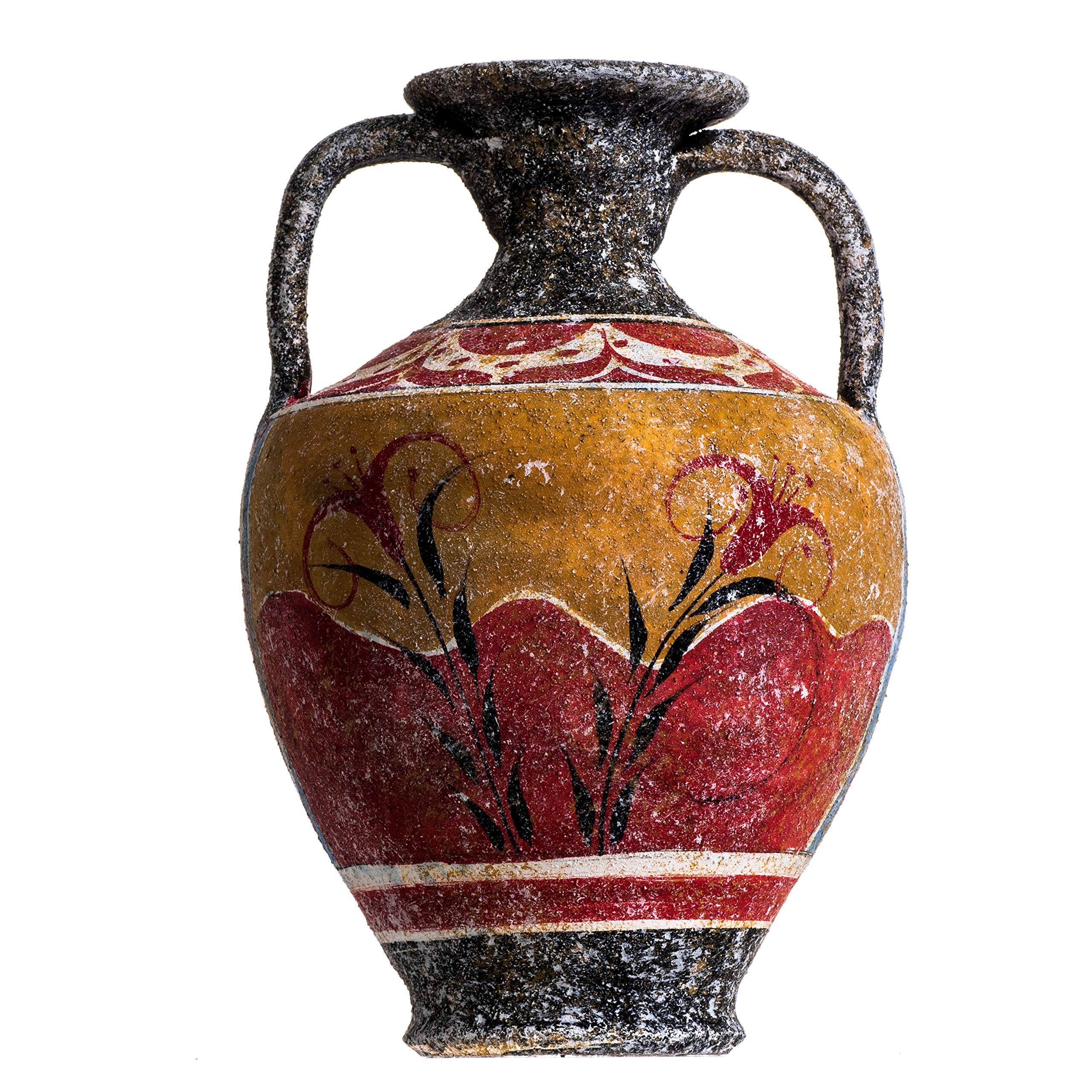 Antike Griechische Minoische Amphore Frühling Handgemachte Keramik Keramik Vase Medium