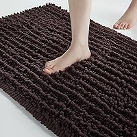 Vista 36 de FLOLEOPA Alfombras de baño de microfibra suave y esponjosa, tapetes de baño absorbentes, antideslizantes, lavables a máquina y de secado rápido