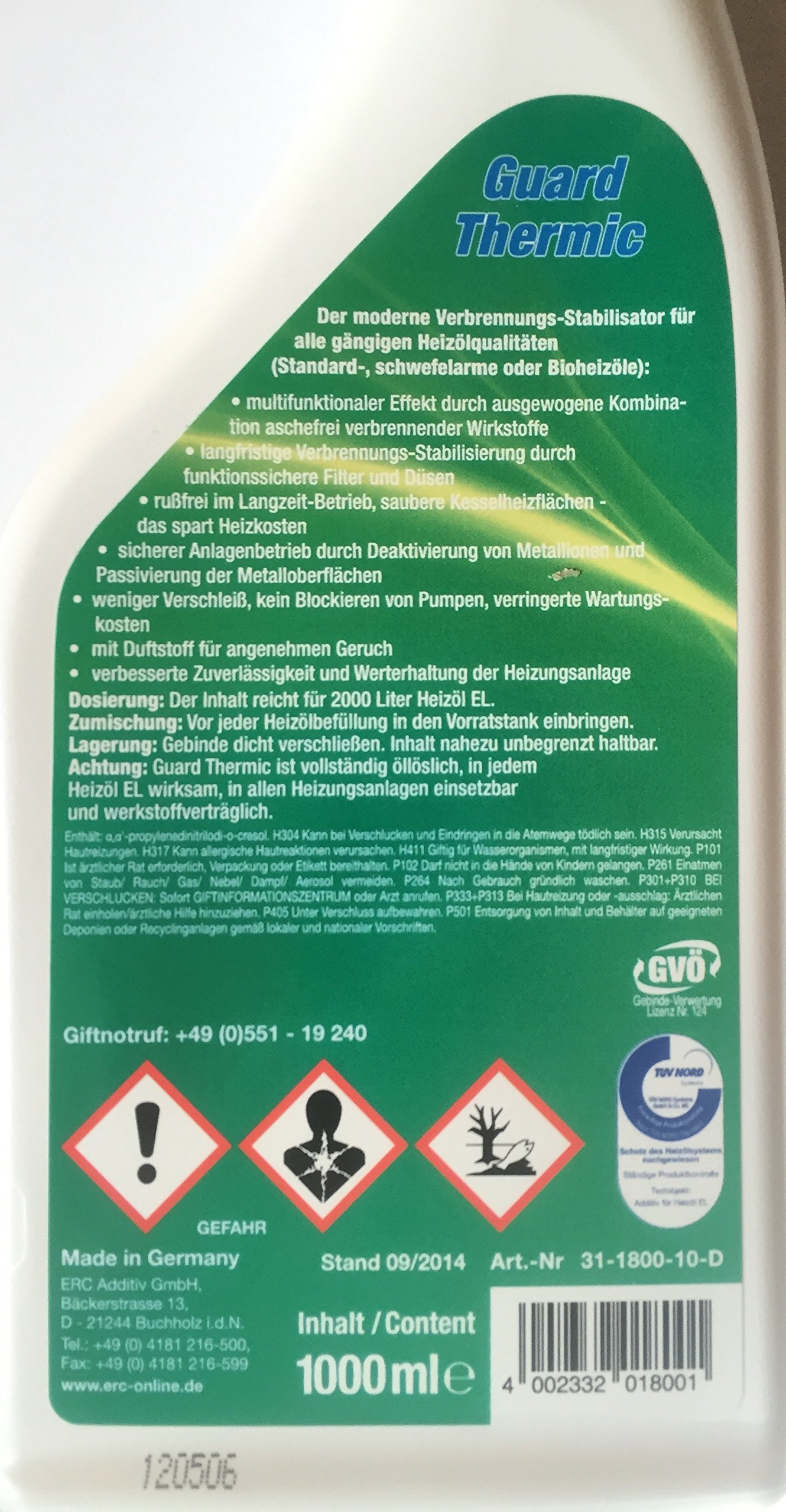 ERC Guard Thermic Multifunktionswirkstoff für Heizöl EL 1:2000
