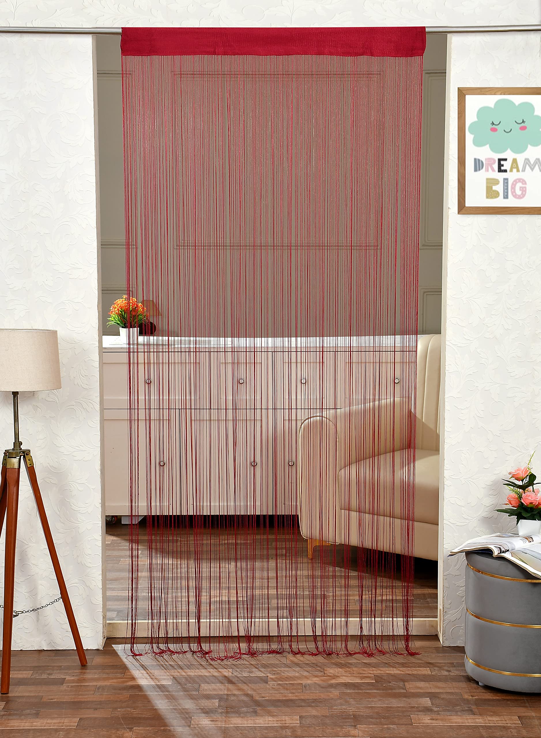 GOYRISE 2 Piece Polyester Window and Door Threads String Curtains - 7ft, Maroon (B0BWNGGPW5) Amazon Price History, Amazon Price Tracker