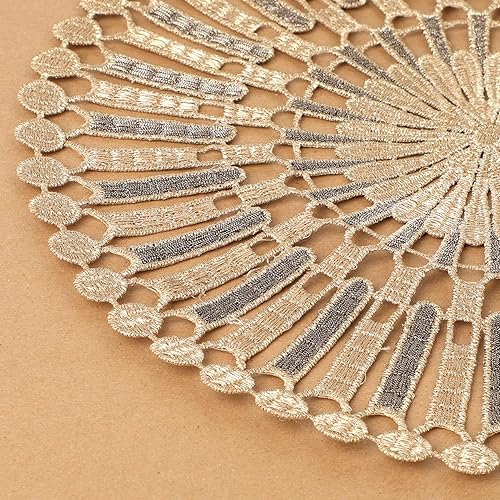 Miniatura 3 de TEYOON 2 piezas de 10 pulgadas hechas a mano de algodón de ganchillo de encaje  Posavasos y manteles individuales de encaje rústico versátiles para