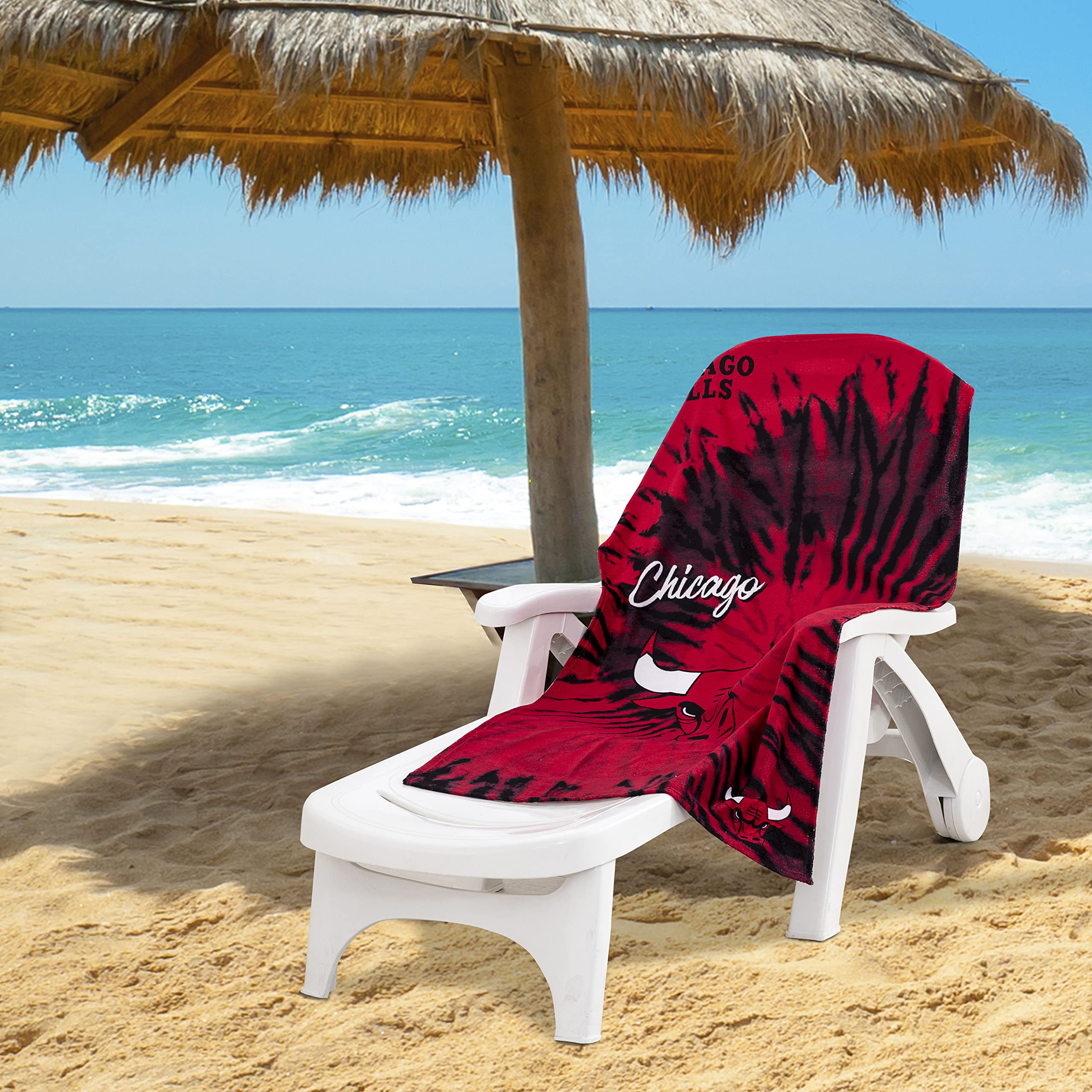 Northwest NBA Chicago Bulls Unisex - ręcznik plażowy dla dorosłych, 76 cm x 152 cm, psychodeliczny