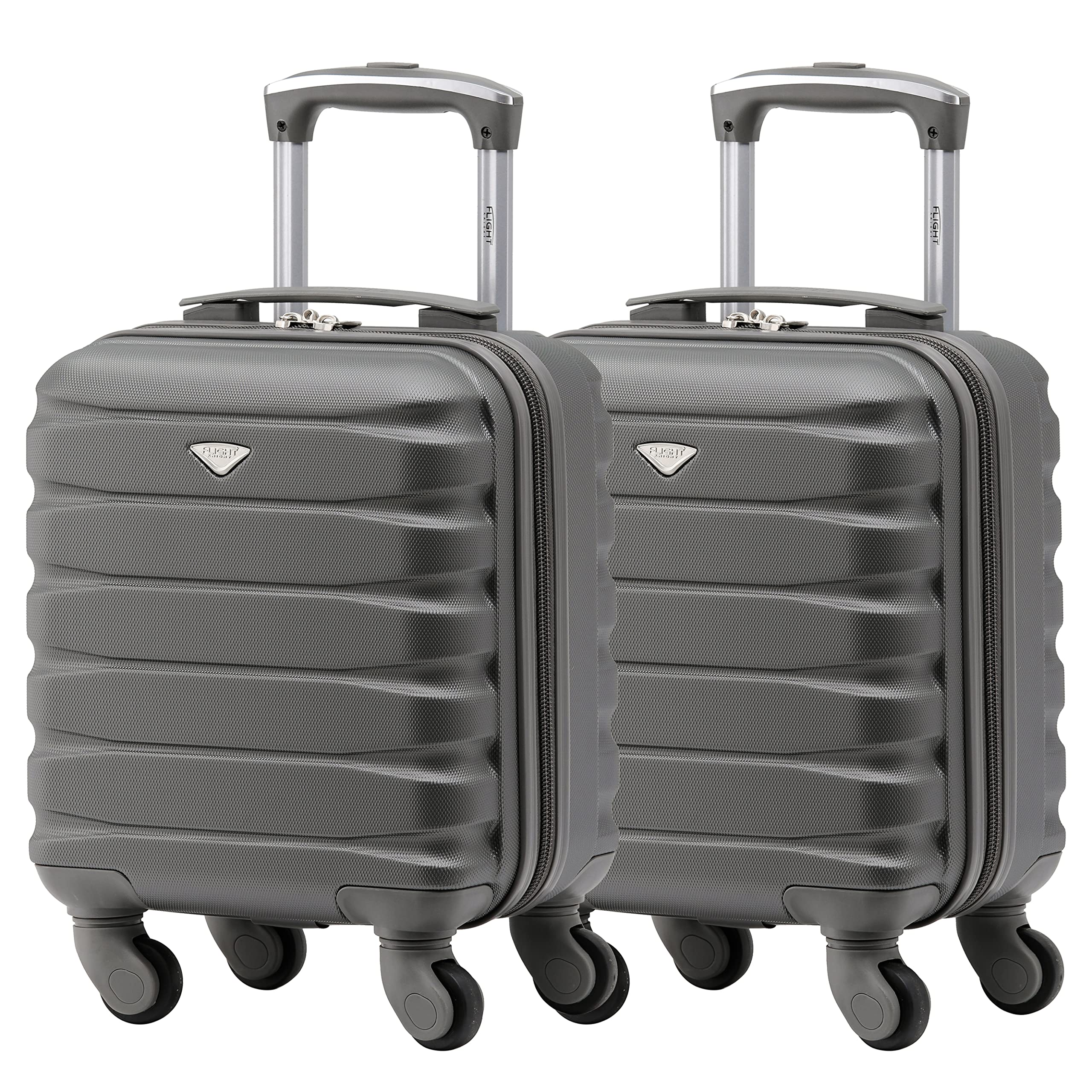 Flight Knight Suitcase Set of 2 Lightweight 4 Wheel ABS Hard Case Cabin Carry On Hand Luggage Approved for Over 100 Airlines Including easyJet, British Airways, Ryanair & Many More 55x35x20cm — view 195