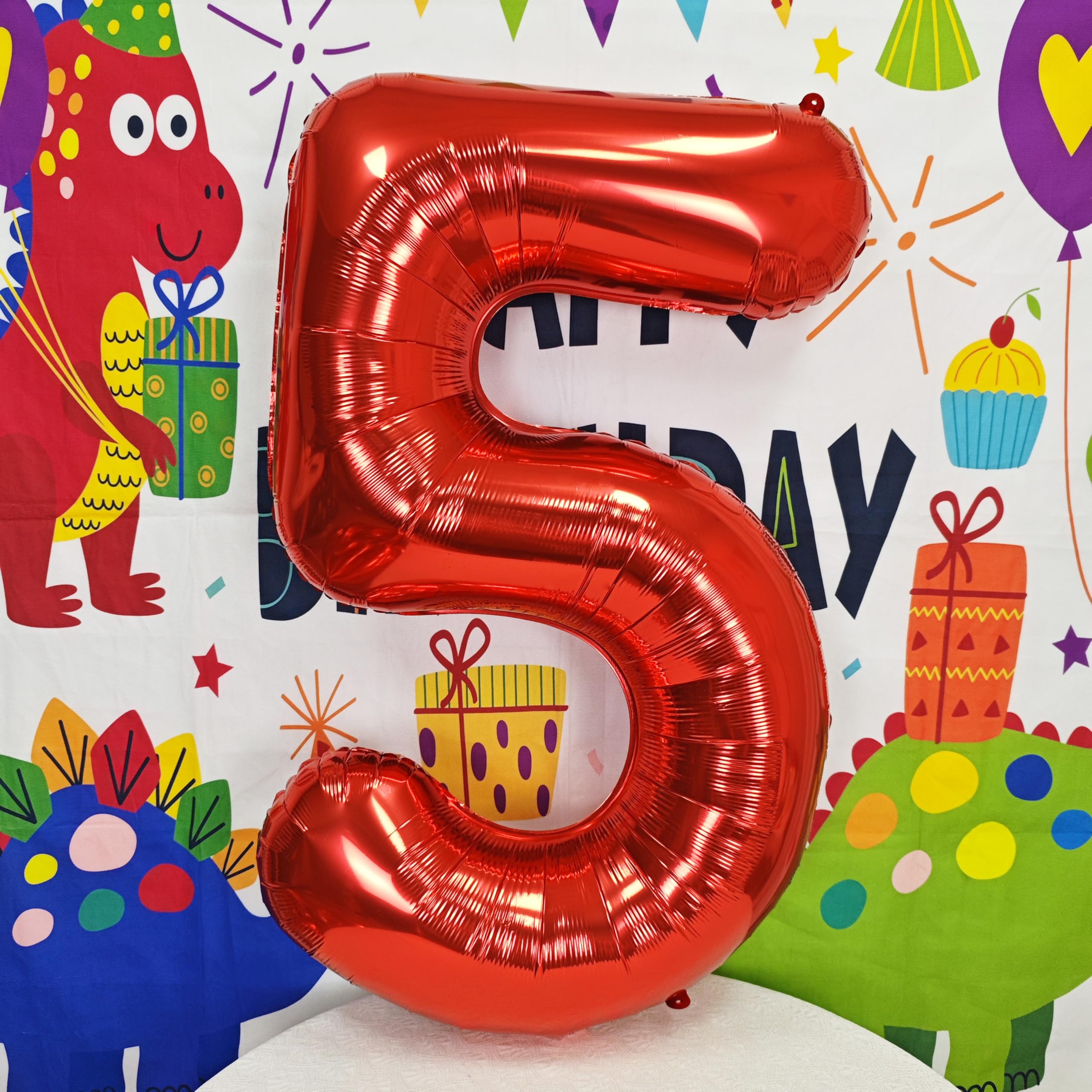 CHANGZHONG 40 Inch Red Large Numbers Birthday Party Decorations