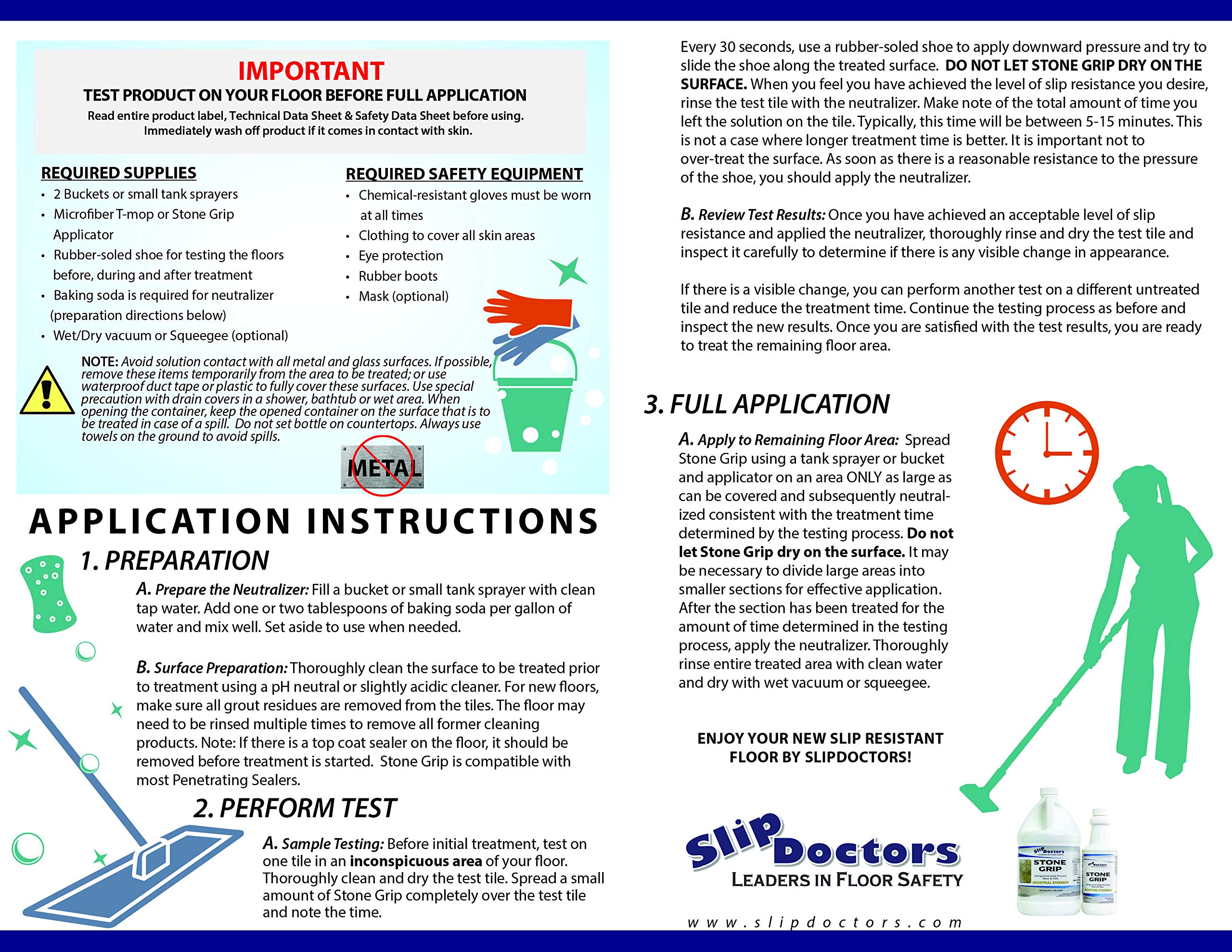 Stone Grip Industrial (Quart) NonSlip Floor Treatment for Tile and