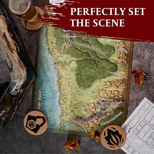 Miniatura 6 de HQ - Posavasos DND de corcho  Juego de 12 posavasos clase +1 DM Icon  Gran regalo nerd para jugadores de D&D, jugadores, DM, hombres o mujeres,