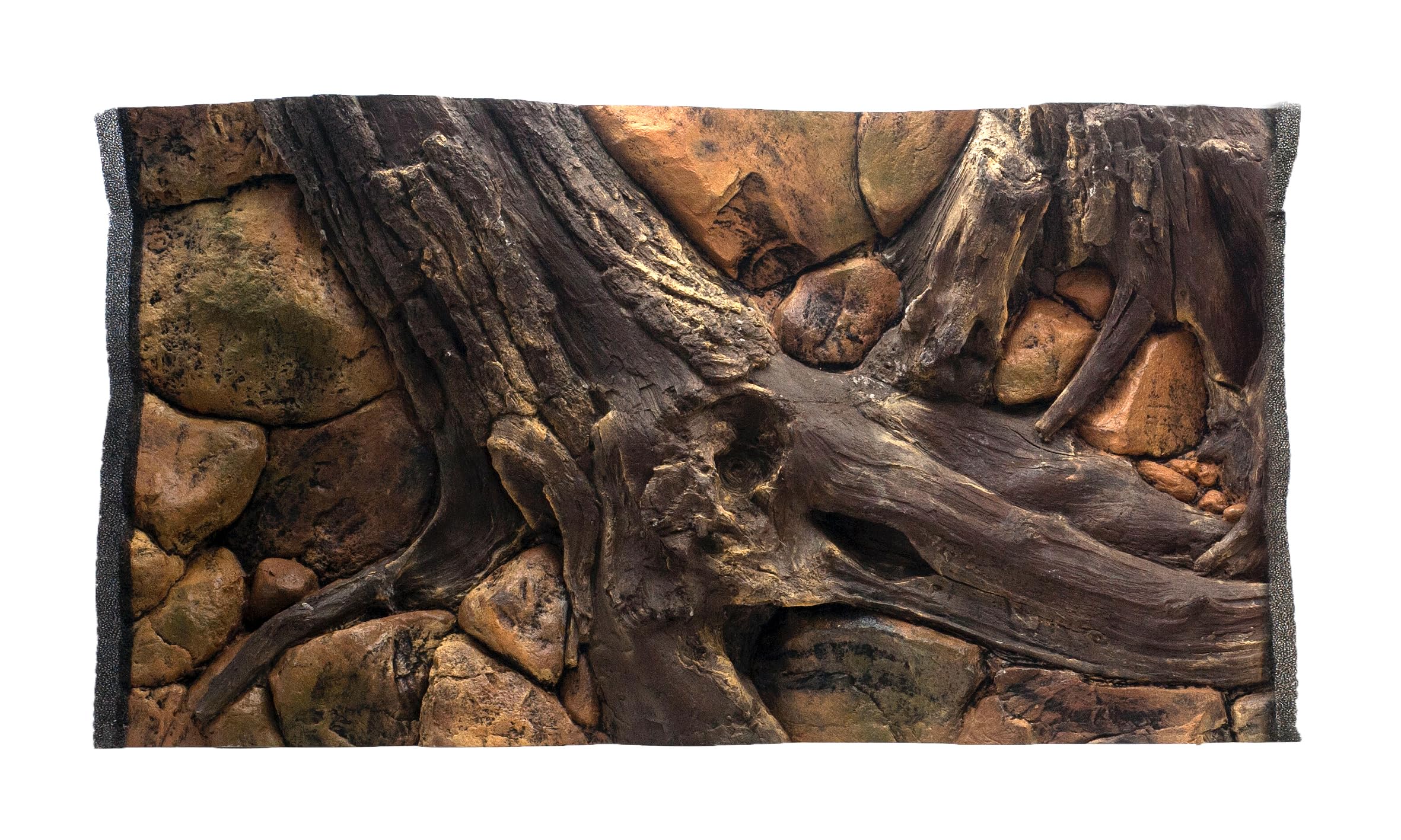 WYSKONT Aquarium background 3D Zakynthos - Aquarium background - Aquarium accessories - Background - Aquarium decoration - 97x45 cm for Aquarium 100x50 cm - brown colour - Large aquarium