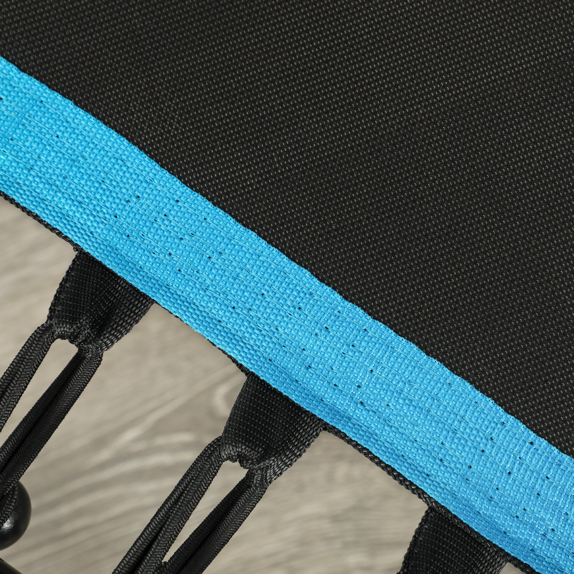 SPORTNOW Trampolín de Fitness 114x114x132 cm Cama Elástica Fitness con Mango Ajustable de 3 Niveles Marco de Acero para Entrenamiento Piernas Cuerpo en Hogar Oficina Gimnasio