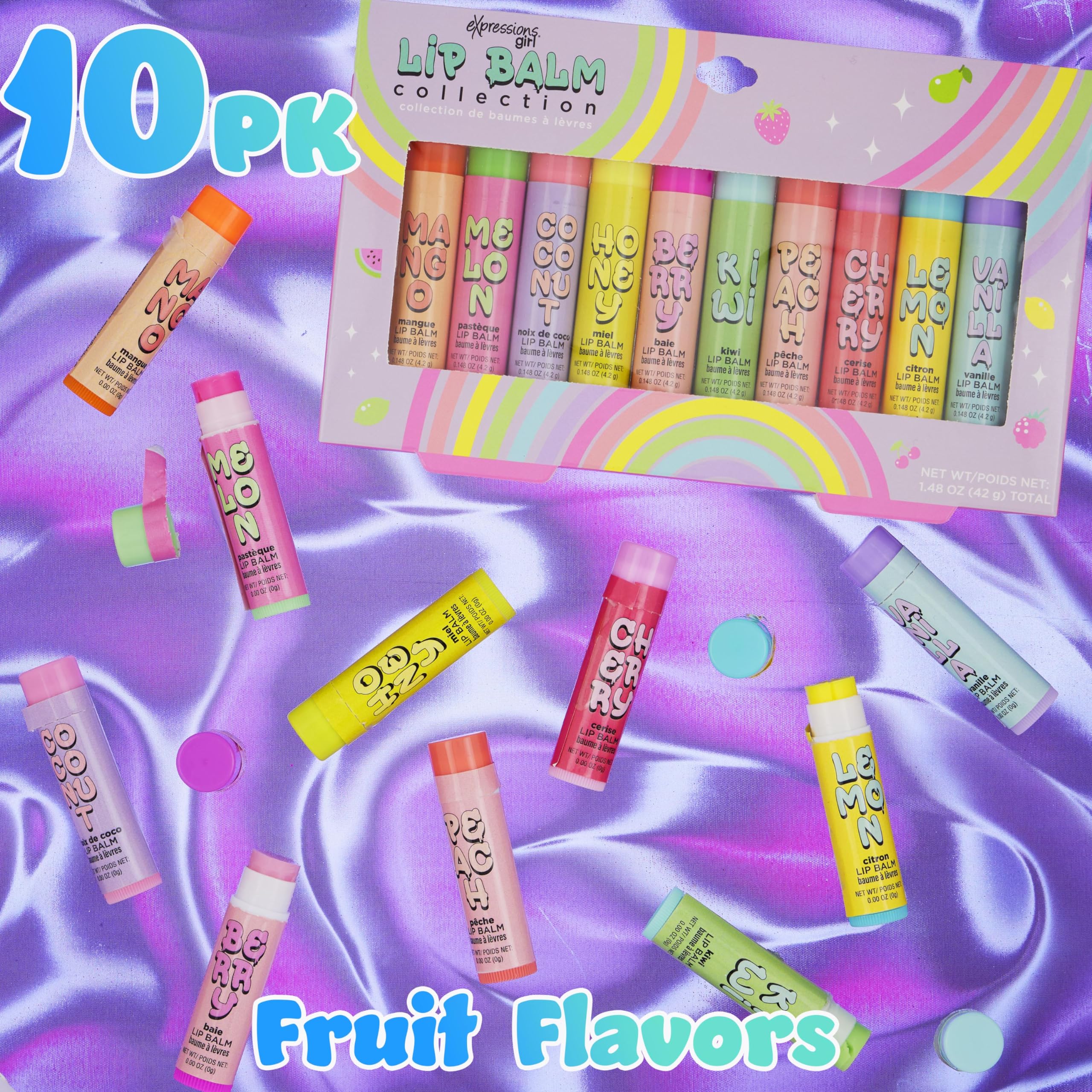 Amazon.com : 10pc Fruity Lip Balm Collection - Hydrating Lip Balms