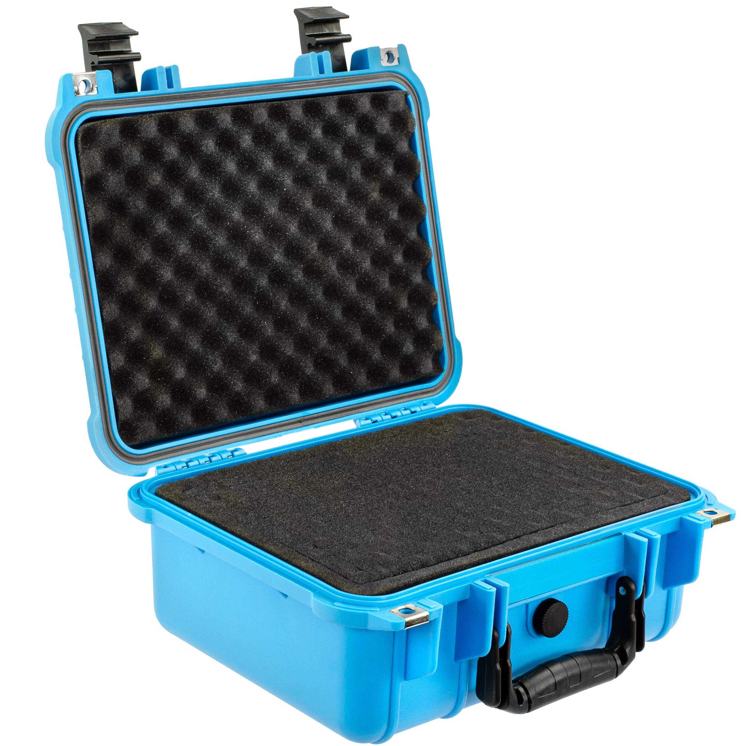 Eylar Custodia protettiva rigida per fotocamera, impermeabile e antiurto, con schiuma, approvata TSA, 13,37 pollici, 11,62 pollici, 6 pollici, colore: azzurro, Azzurro, Compact, Compatto