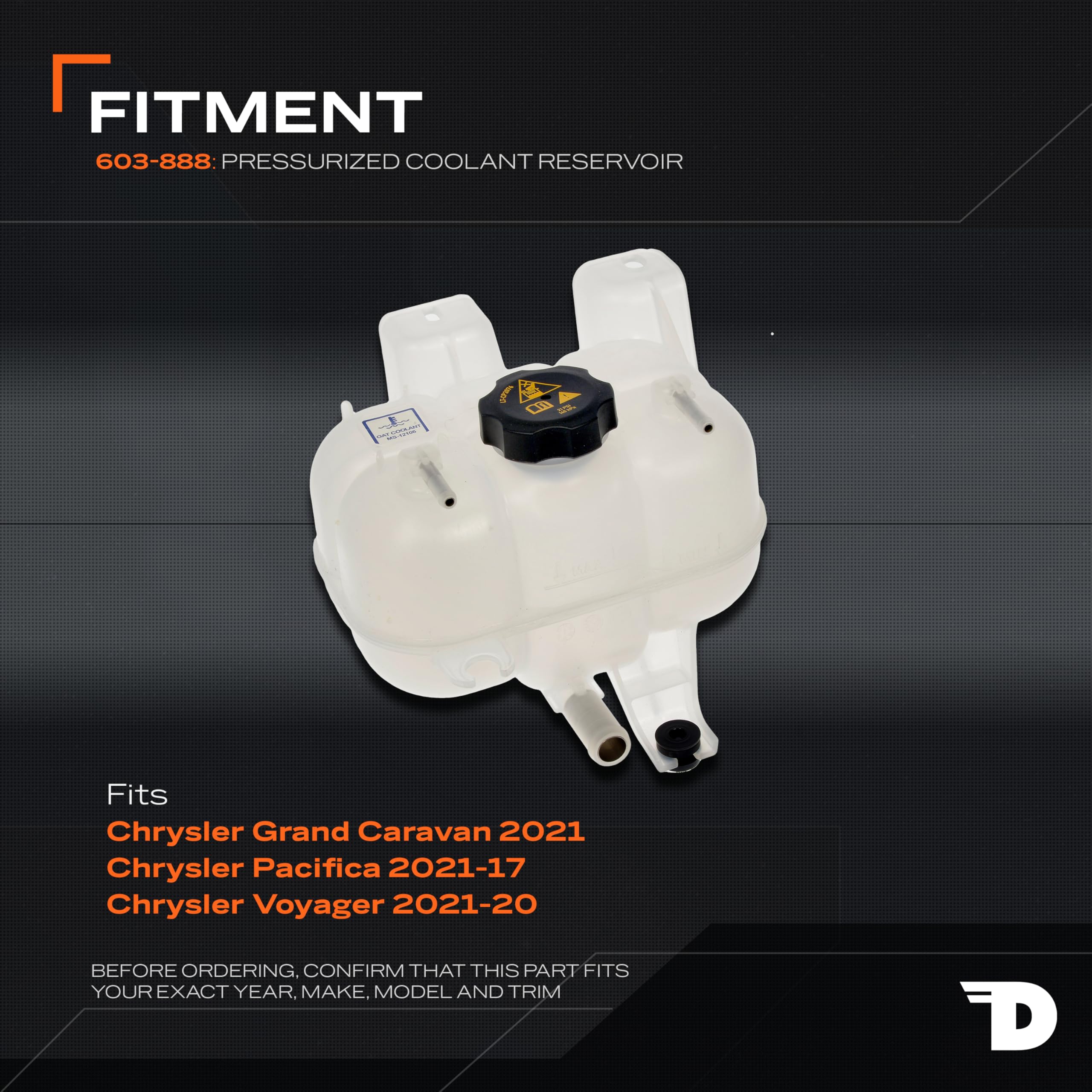 Amazon.com: Dorman 603-888 Pressurized Coolant Reservoir with Cap