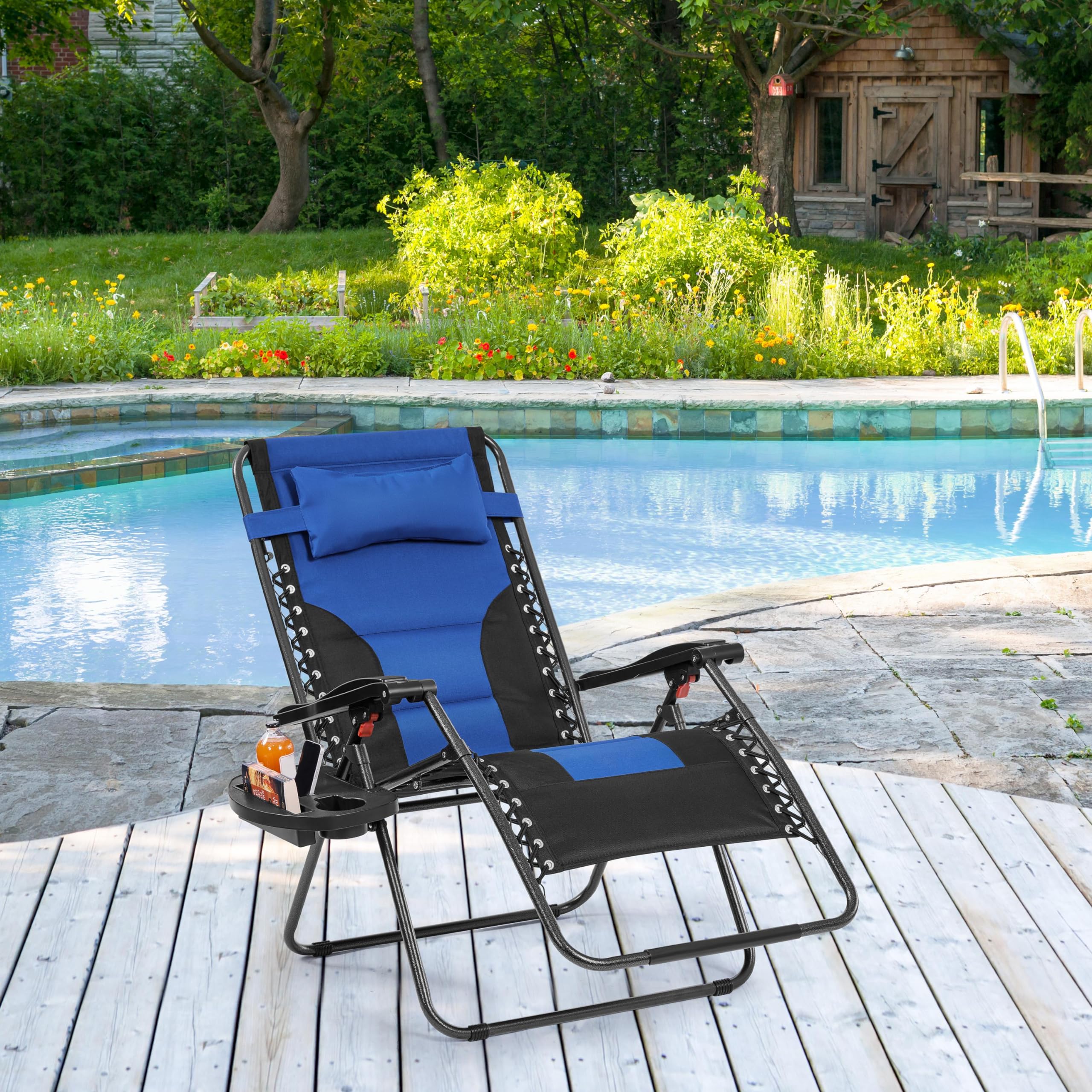 Amazon.com: Yaheetech 29in Full Padded Zero Gravity Chair