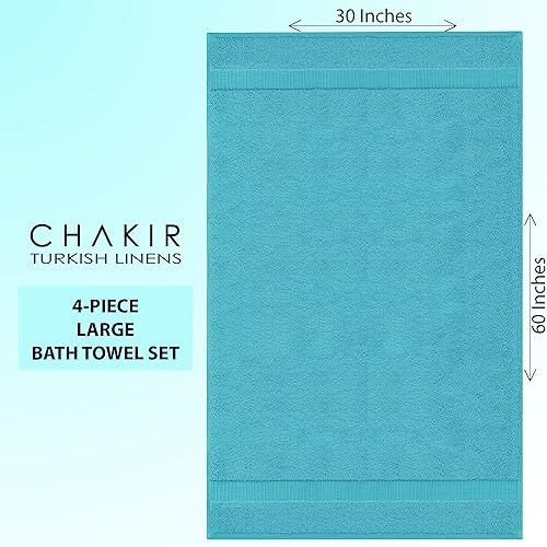 Miniatura 96 de Chakir Turkish Linens Toallas turcas de alta calidad 100% algodón para baño, toallas de baño grandes de 30 x 60 pulgadas (4 piezas, beige)