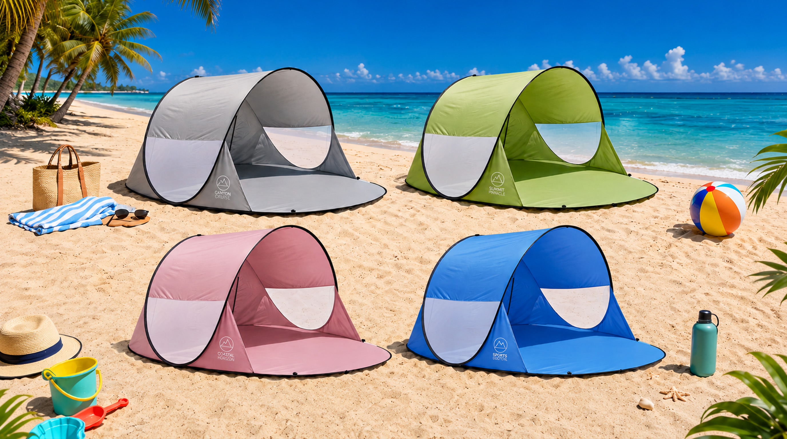 strand pop up zelt zusammenlegen Pop-up Strandmuschel Wurfzelt - UV-Schutz SPF 30+ Automatik Strand-Zelt Color:Clear-OB-A Texas-LTL ALVI Baby-Mäxchen - das