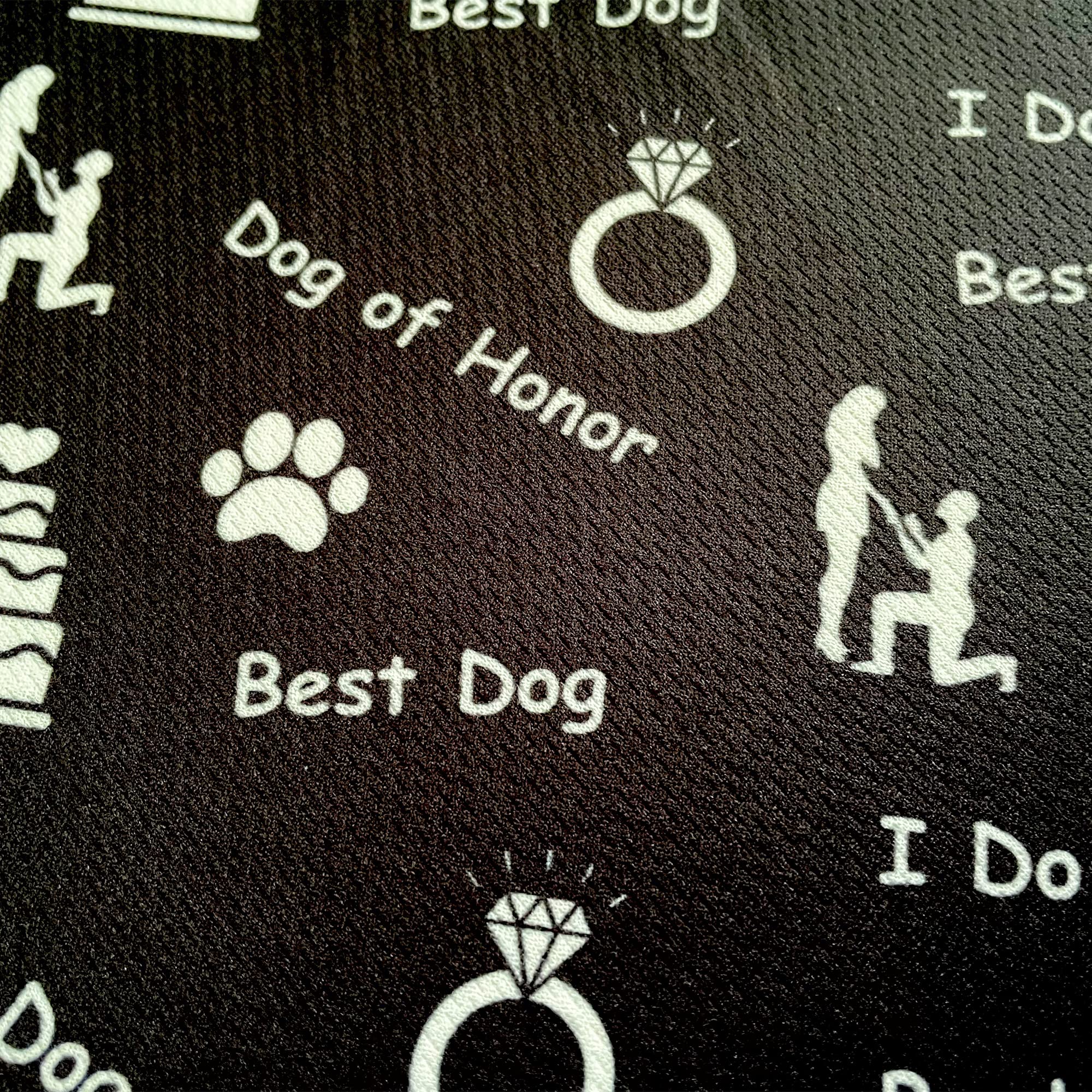Bandana per cani per il giorno del matrimonio, materiale rinfrescante, bandane di alta qualità per cani, bandane fantasiose, graziose bandane per cani in due taglie (matrimonio, piccola