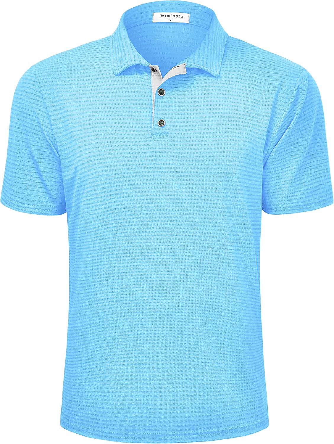 Derminpro Men's Lightweight Golf Polo Shirts Short/Long Sleeve Quick Dry Performance T-Shirts