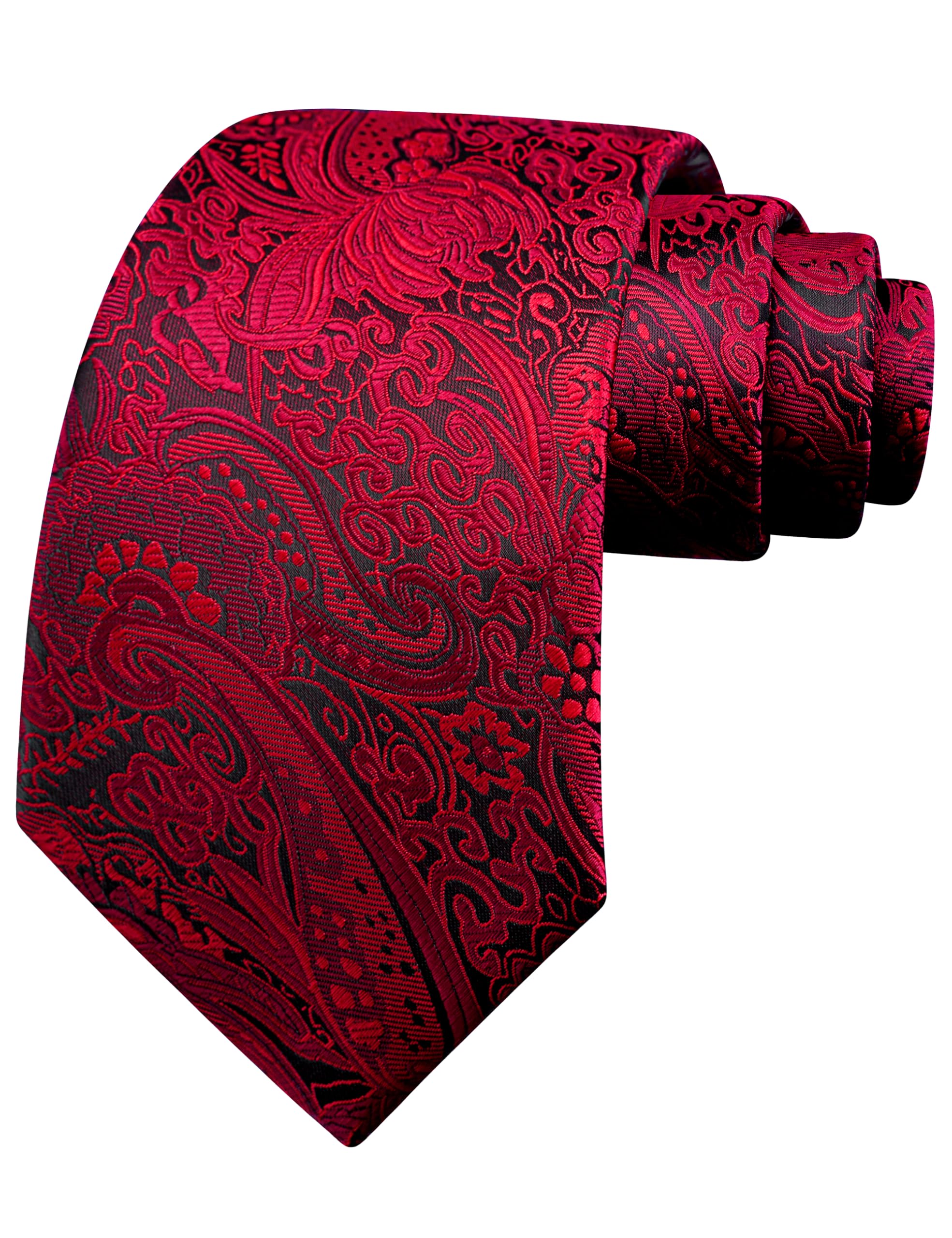 GUSLESON 3.15"(8cm) Fashion Striped PaisleyTies Mens Plaid Flower Necktie for Wedding