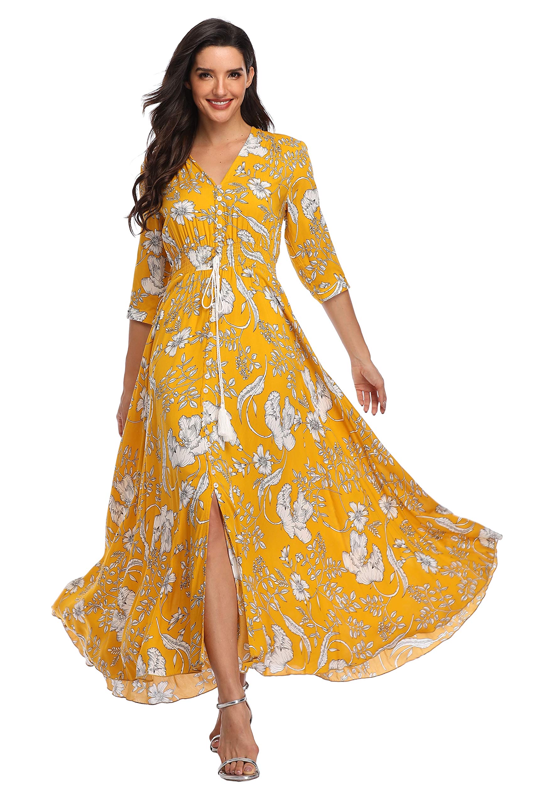 Casual Summer Dresses for Women 2026 Maxi Dress Flowy Bohemian Beach Party