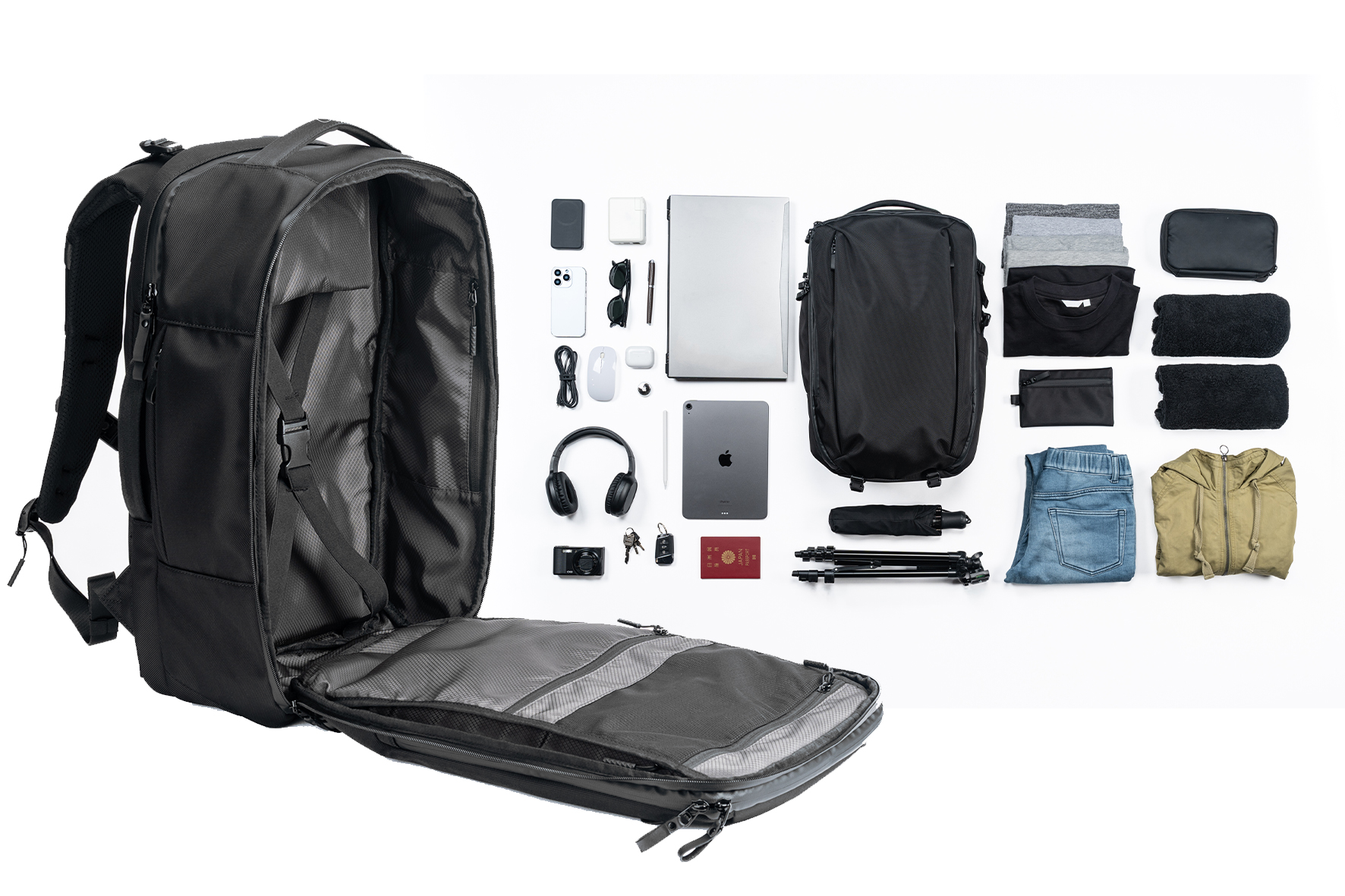 zepirion ビジネスリュック 30L 薄型でスタイリッシュ 満員電車でも邪魔になりにくい ビジネスリュック