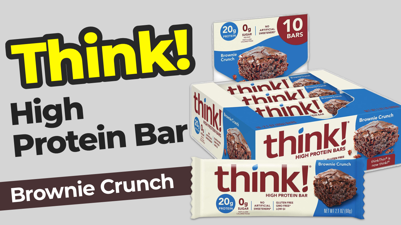 Watch Think High Protein Brownie Crunch Bar on Amazon Live