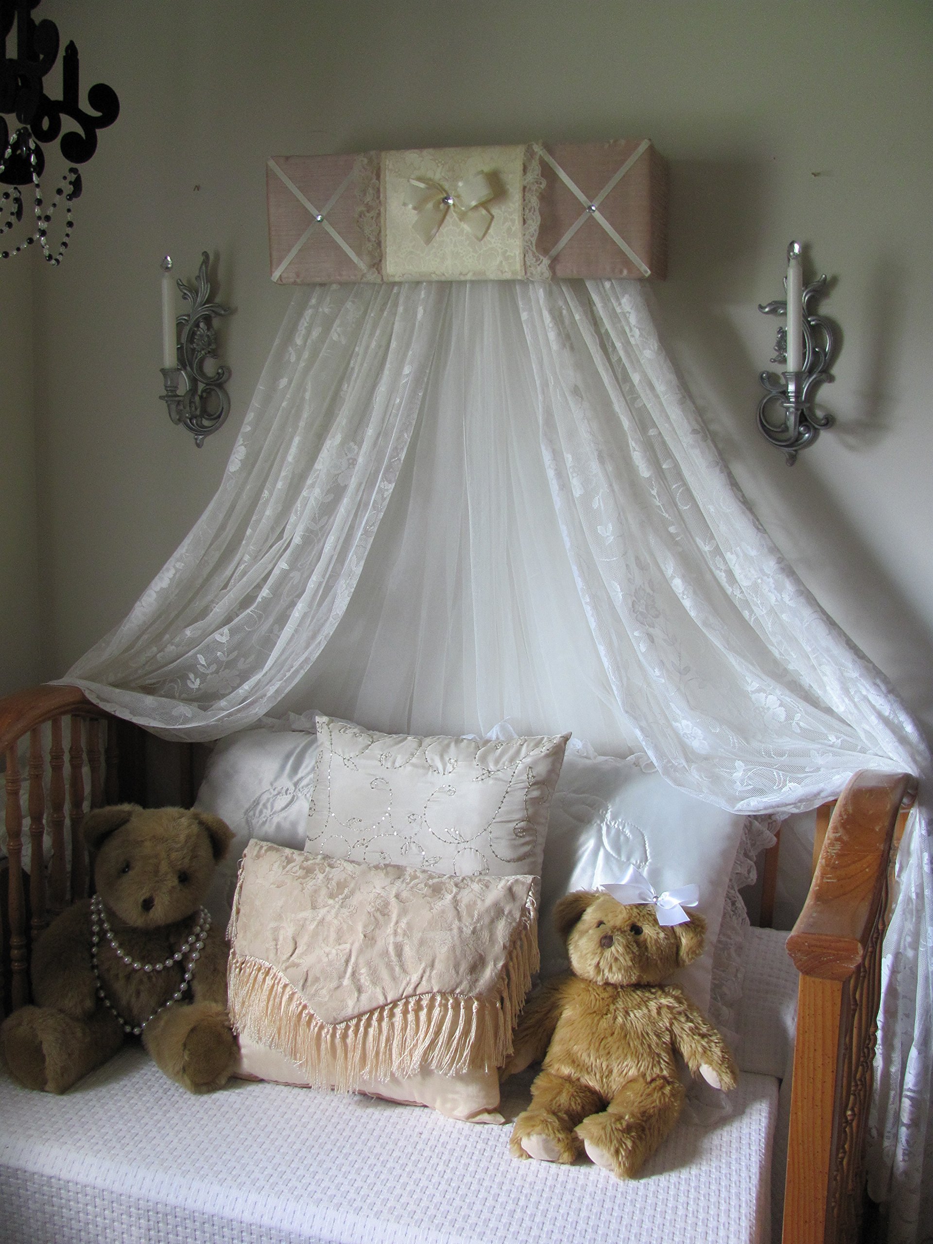 So Zoey BoutiqueGender Neutral Padded canopy with Taupe Ivory Cream Bedroom accessory custom designed by So Zoey Boutique SALE