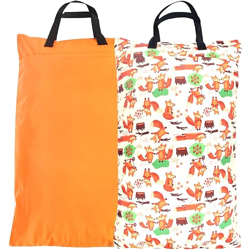 Wegreeco Reusable Hanging Wet Dry Cloth Diaper Bag(Fox)