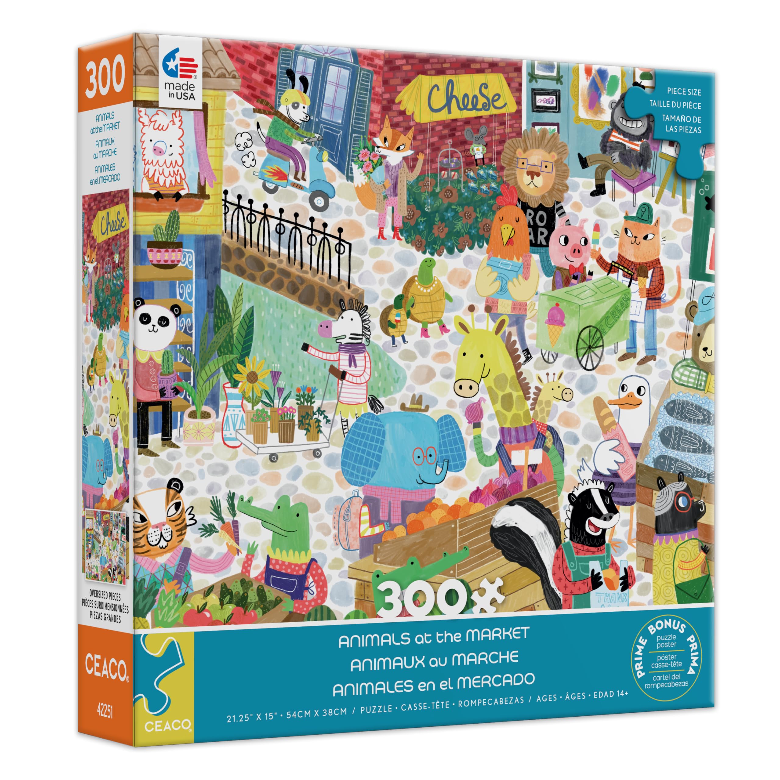 サンチャゴページです Amazon.com: CEACO Large-Piece Jigsaw Puzzle - 1000 Pieces, 24 x 18