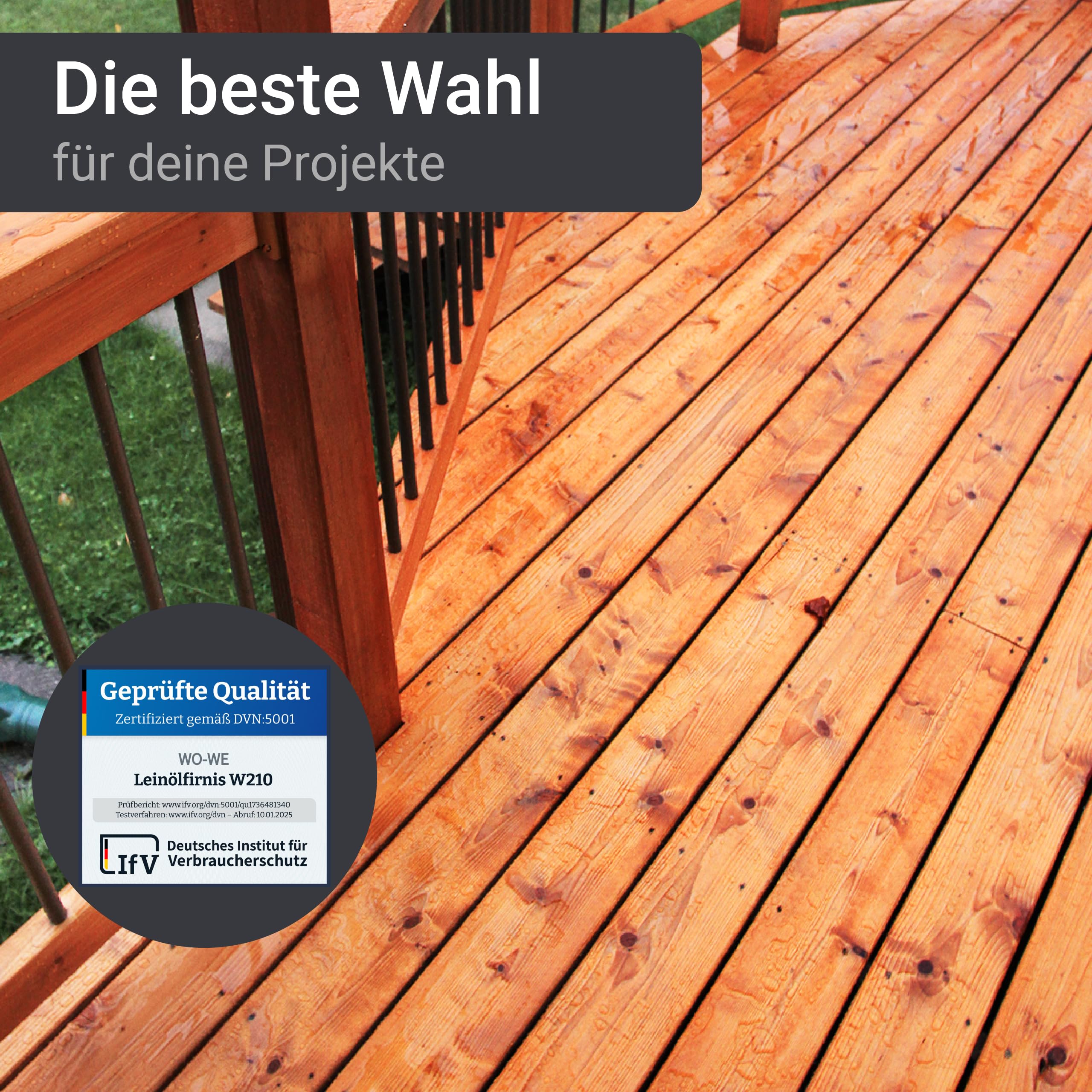 Leinölfirnis 5L Holzöl farblos Leinöl natürlicher Holzschutz Holzpflegeöl W210