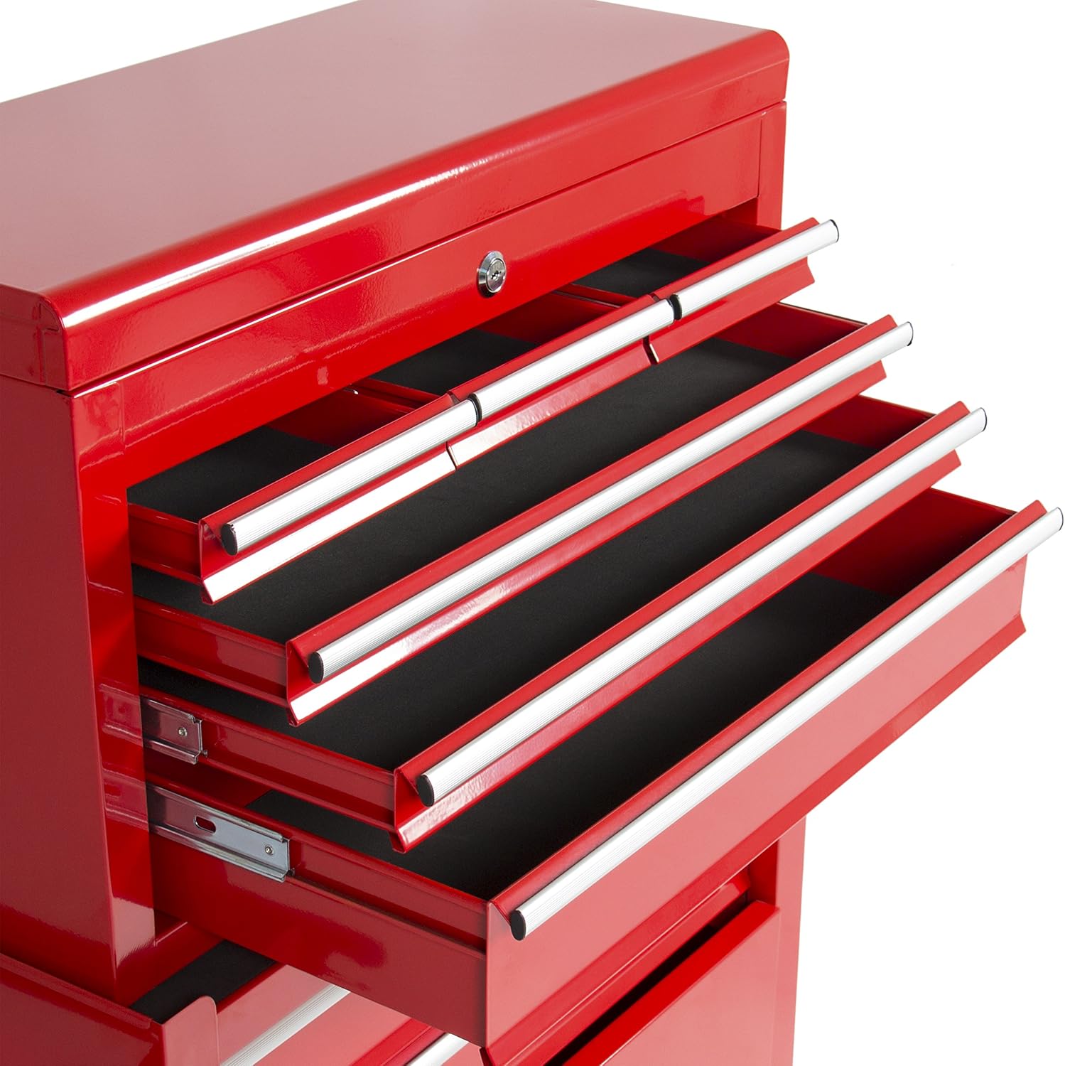 Best Choice Products Portable Top Chest Rolling Tool Storage Box Cabinet Sliding Drawers
