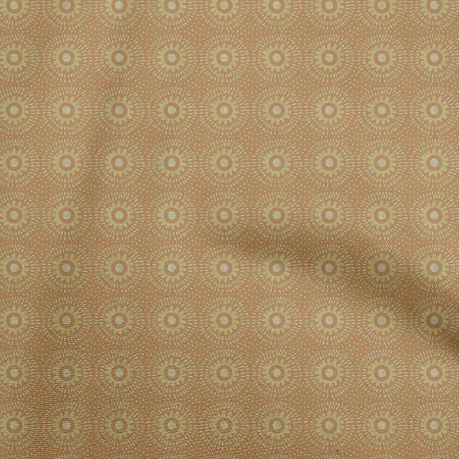 oneOone Cotton Flex Orange Fabric African Craft Project Decor Fabric Printed By The Yard 40 Inche Wide-7229