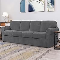 Vista 553 de CHUN YI - Funda elástica para sofá (7 piezas), funda para sofá de 3 plazas con tres respaldos y cojines separados con banda elástica, tela jacquard