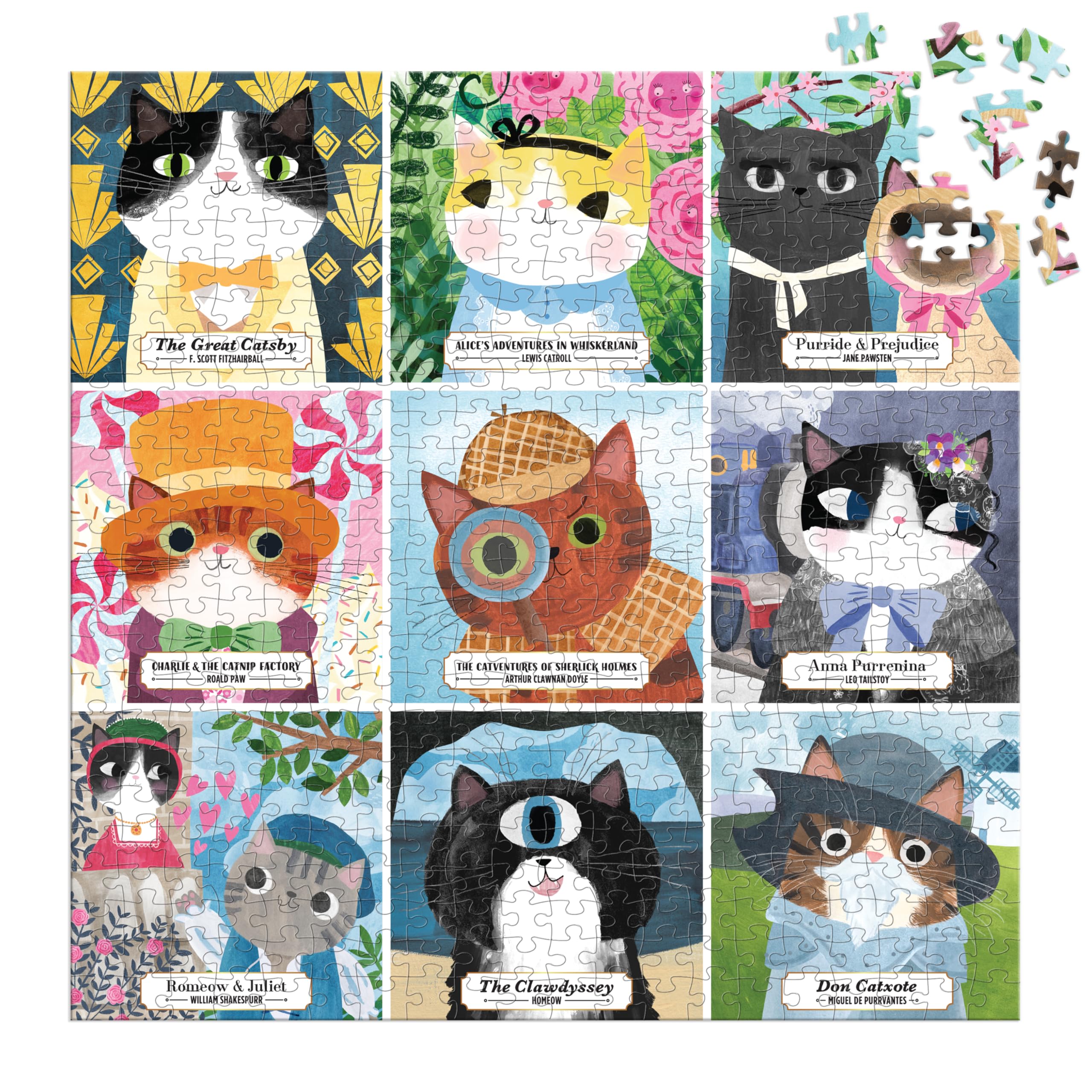 Amazon.com: Mudpuppy Bookish Cats 500 Piece Family Puzzle