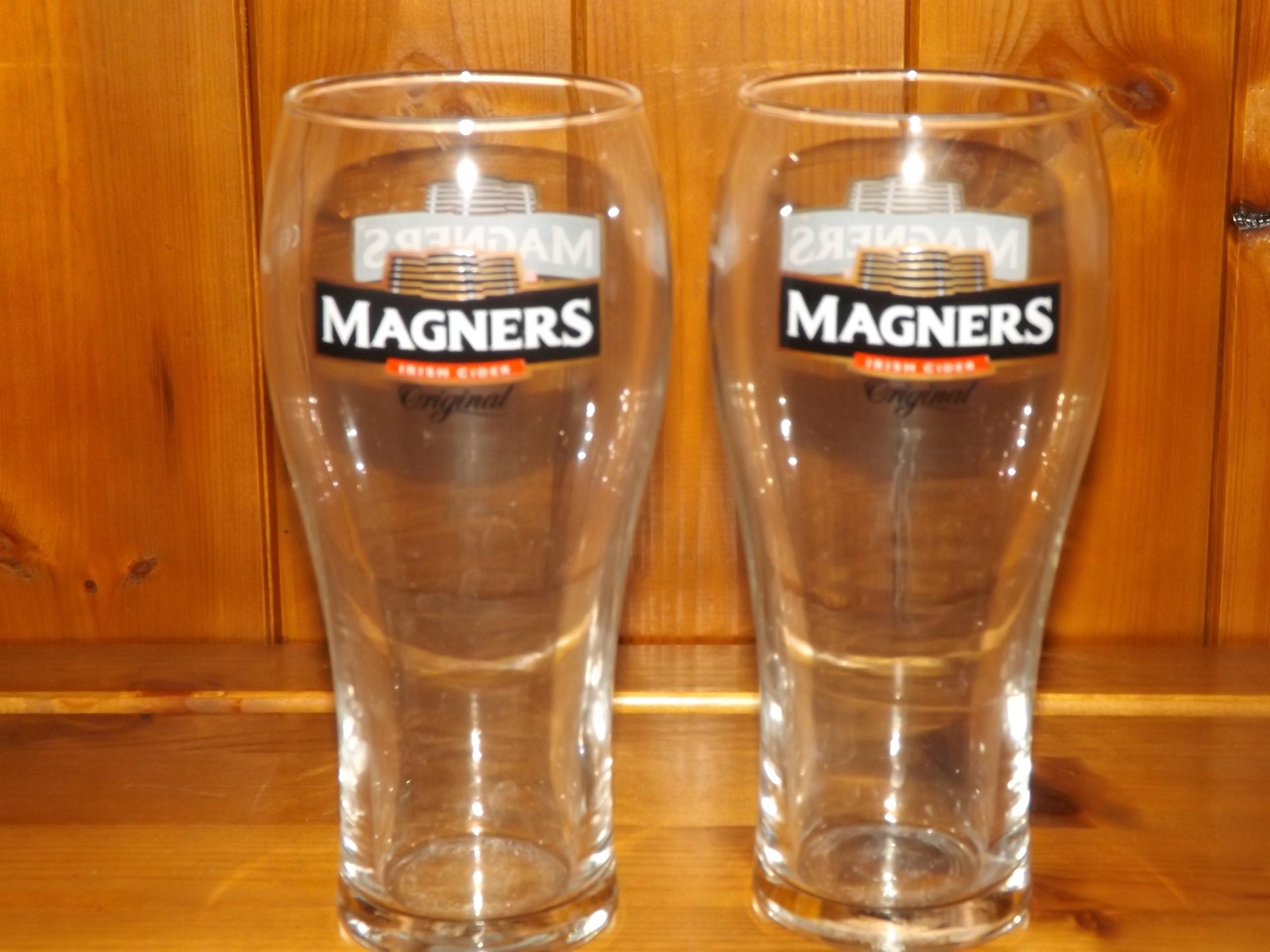 MAGNERS IRISH CIDER PINT GLASS x 2