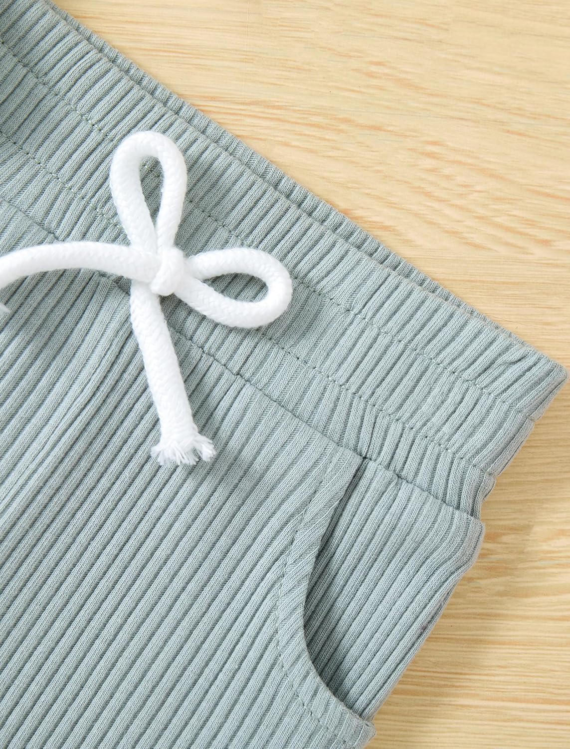 Newborn Baby Boy Clothes Ribbed Knit Long Sleeve Romper and Pants Set Fall Winter Baby Boy Outfits - Image 6