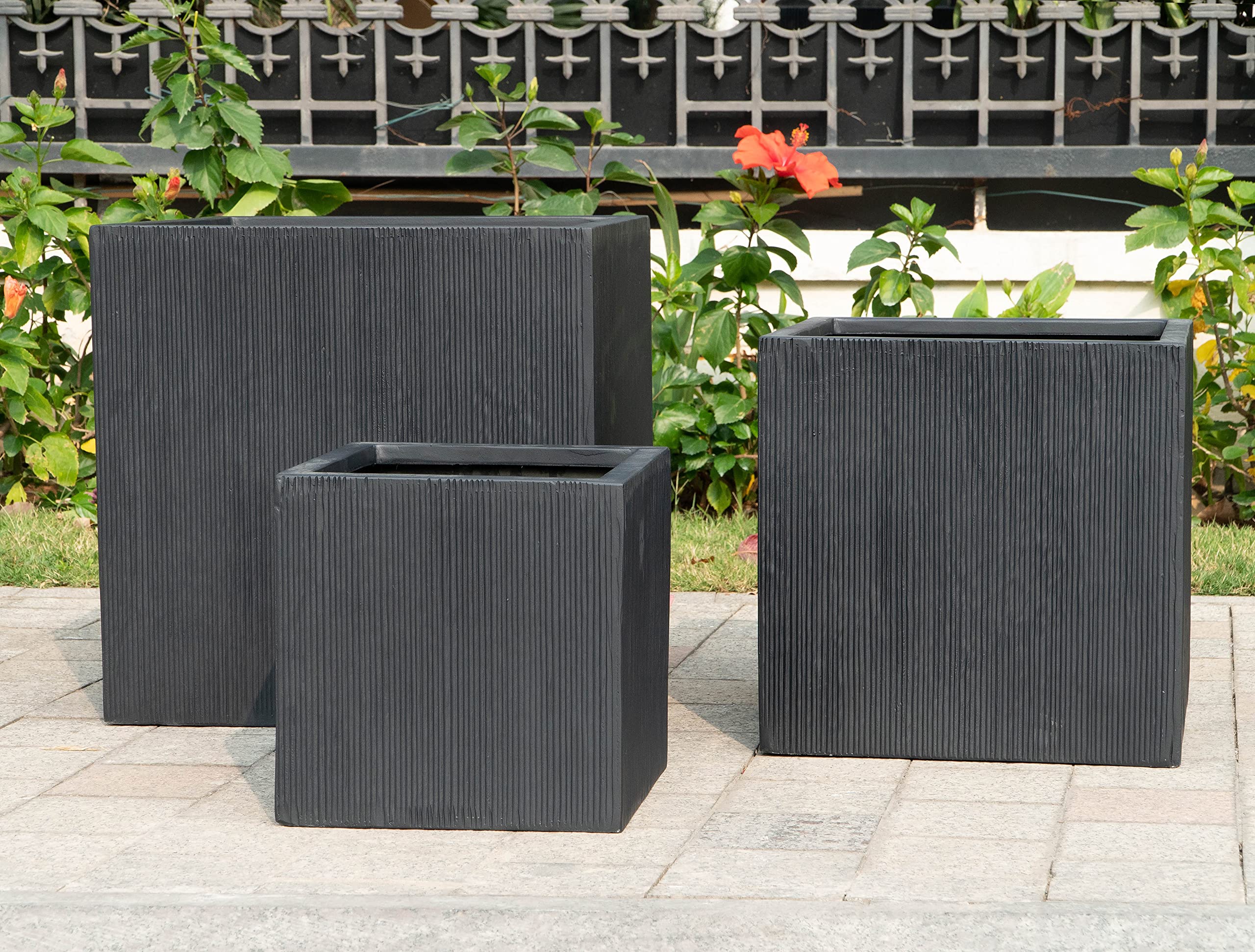 Amazon.com : Vase Source 16 Inch Square Planter - Cube Shaped