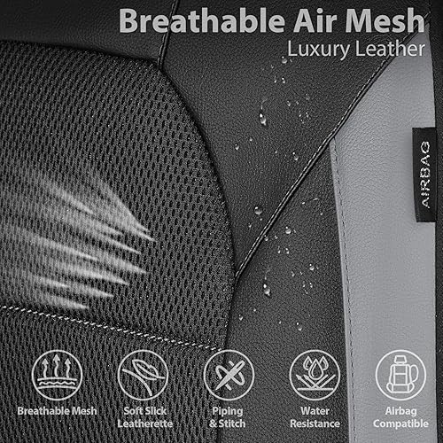 Miniatura 65 de CAR PASS Leather seat Covers,Automotive Universal Sport car seat Cover Super 5mm Composite Sponge Inside,Airbag Compatible fits Most SUVs, Camaleón
