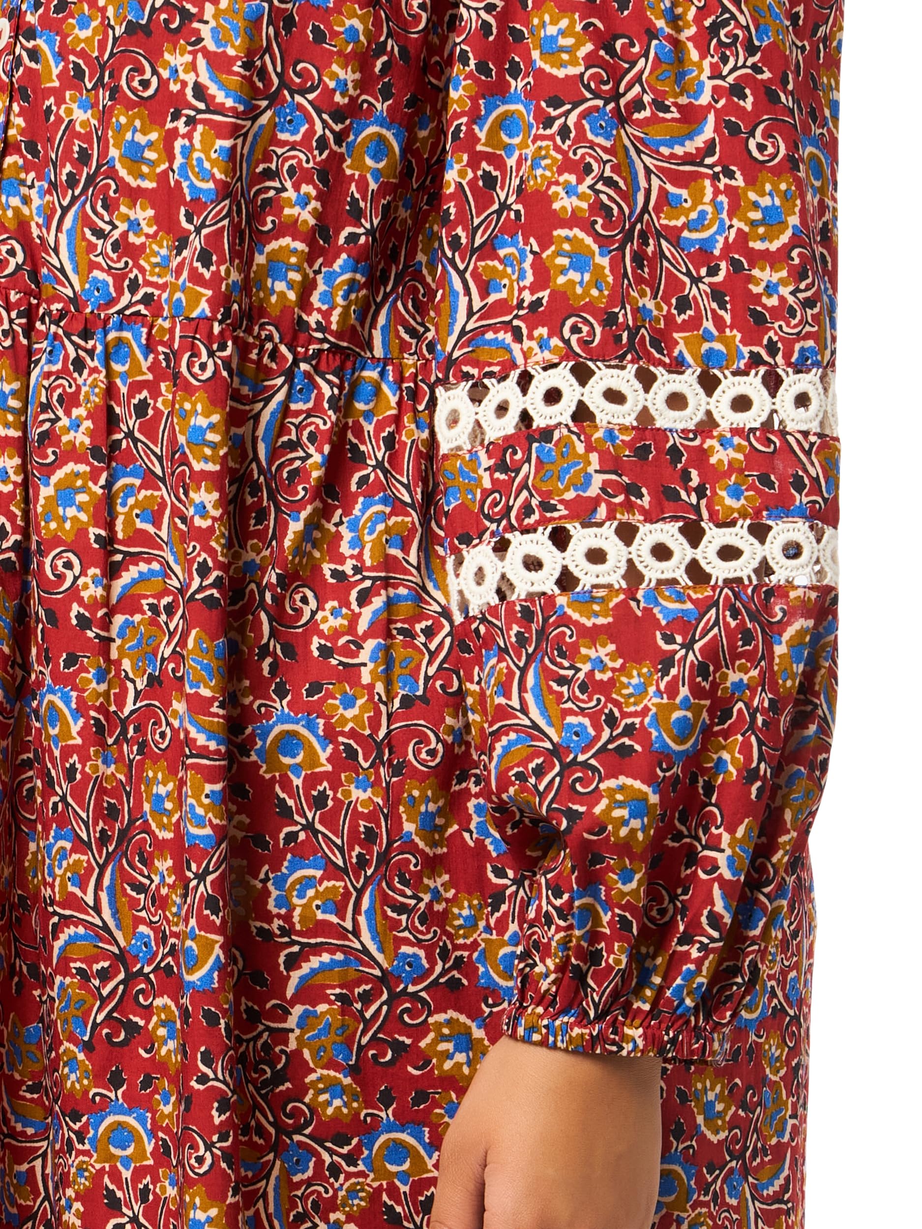 Mud Pie Women's Vienna Long Sleeve Cover-Up - Rayon Kimono Style With Wood Buttons, One Size