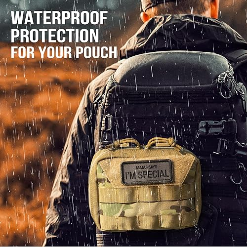 Miniatura 4 de OneTigris MOLLE Pouch, Tactical Admin Pouch Belt EDC Tool Organizer Zippered Utility Waist Pack 7.5"x5"x2" Camocolor