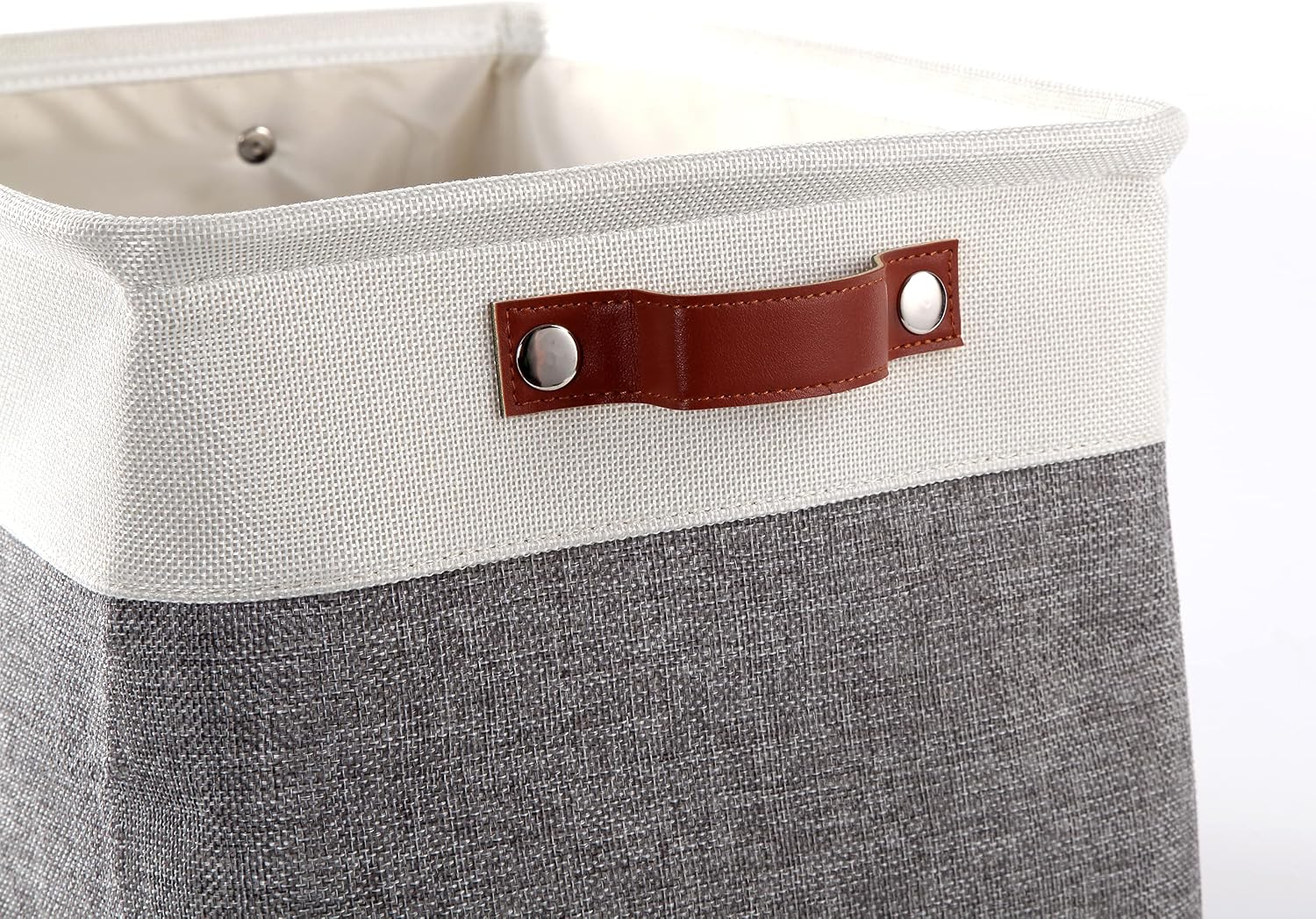 Storage Baskets for Shelves, Closet Storage Bins for Organization, Fabric Bins Cube W/Handles for Organizing Shelf Nursery Home Closet, Large - 3 Pack